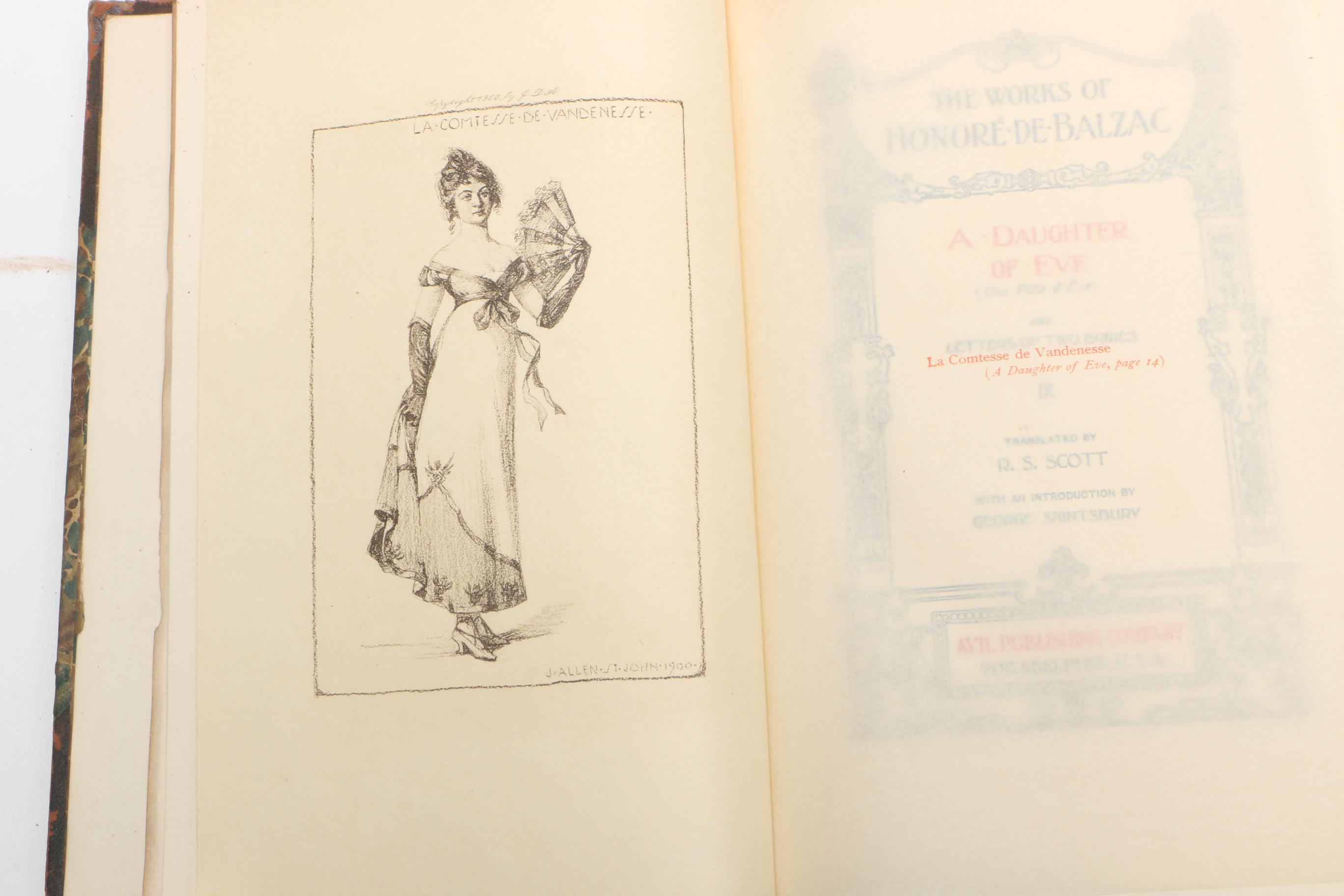 1901 "The Works of Honoré de Balzac" in Twenty-Two Volumes