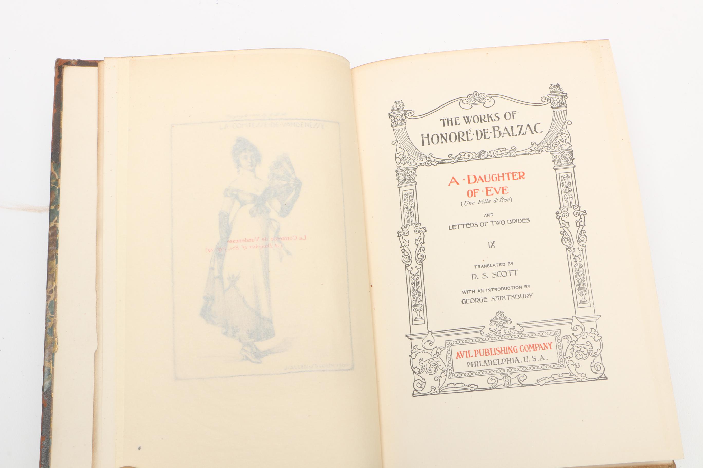 1901 "The Works of Honoré de Balzac" in Twenty-Two Volumes