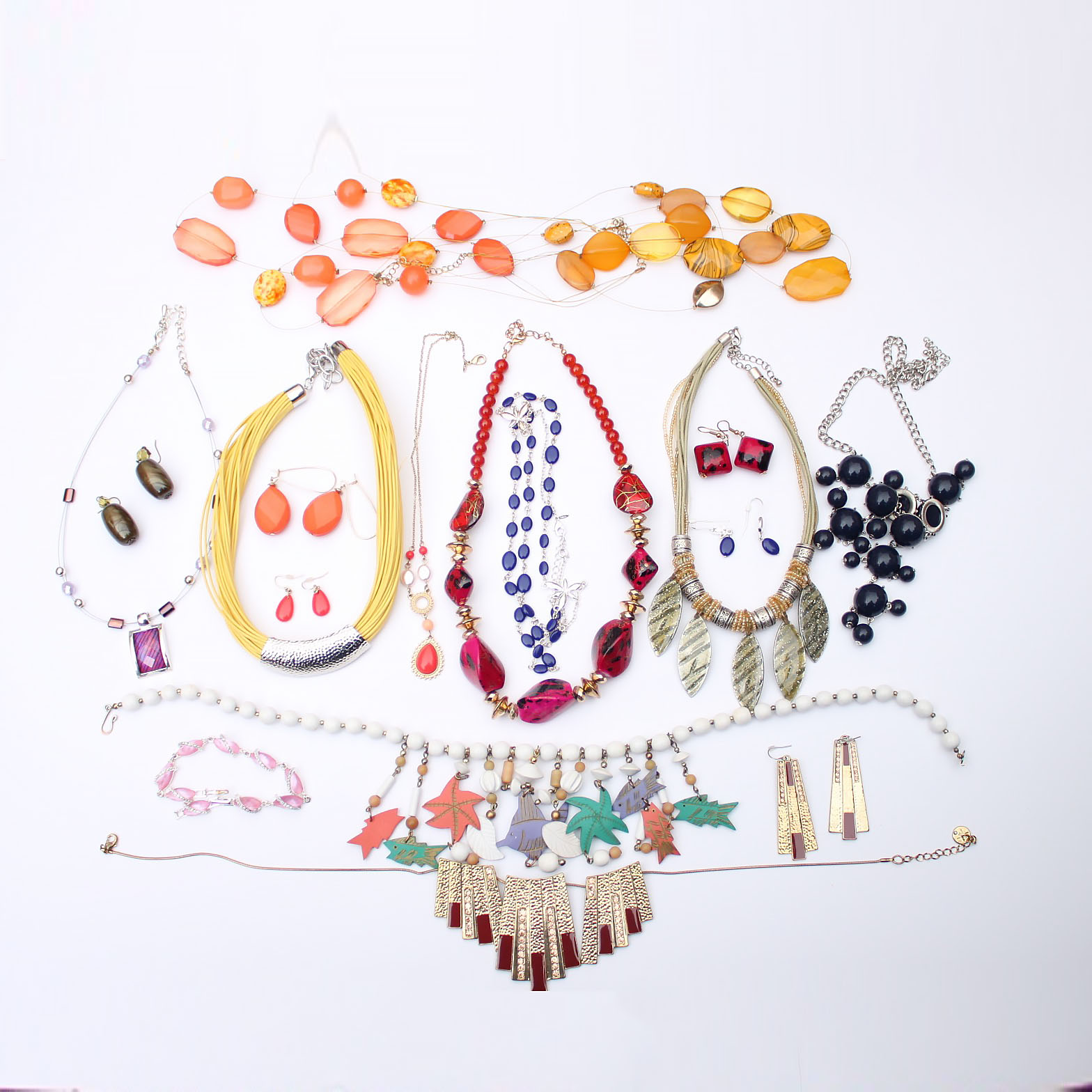 Assorted Jewelry Including Beaded Necklaces