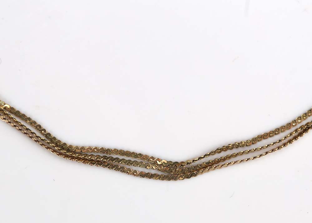14K Yellow Gold Triple-Strand Bracelet
