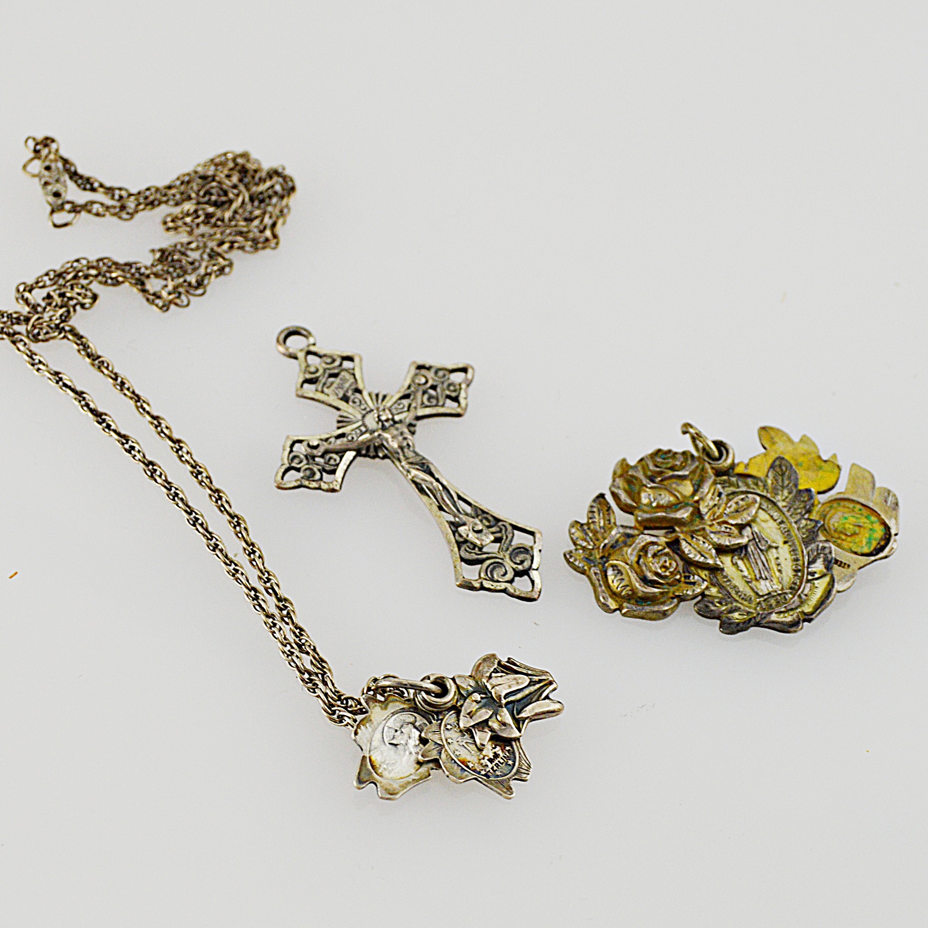 Vintage Ecclesiastical Sterling Silver Pendants