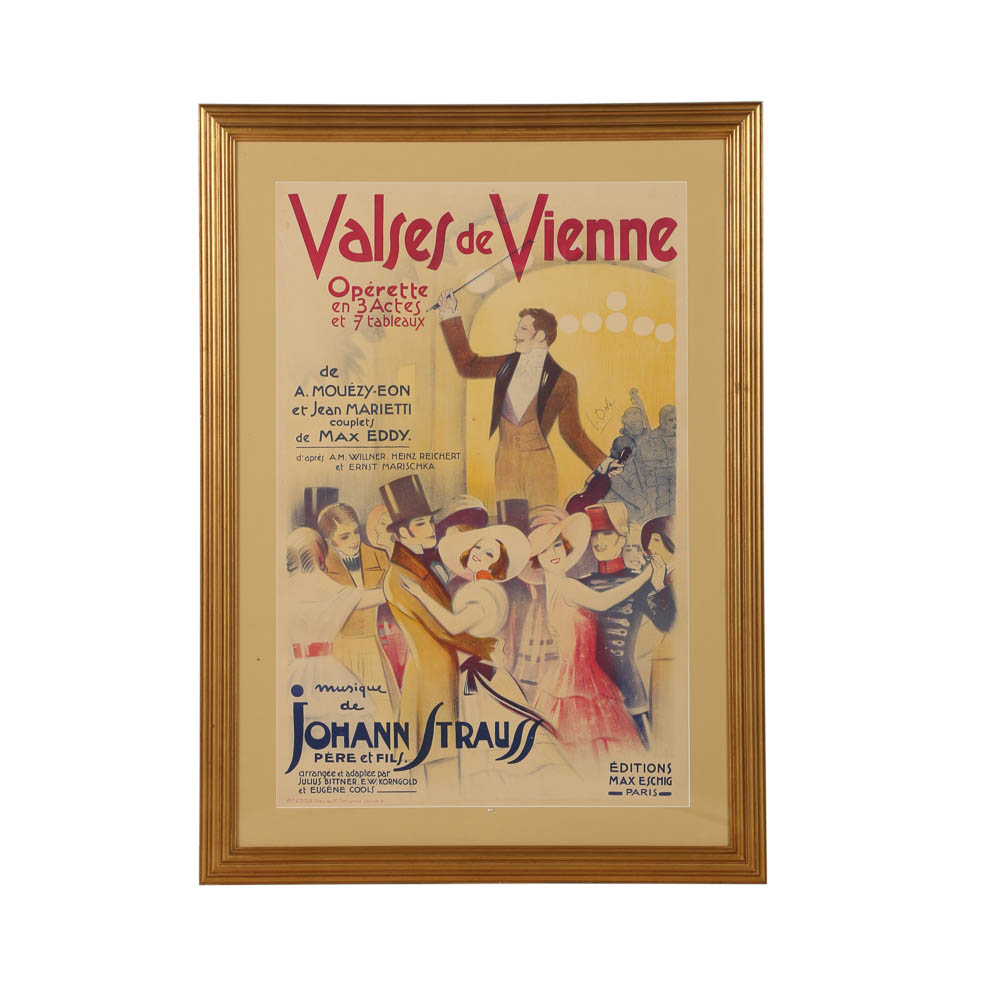 Georges Dola Lithograph on Paper "Valses de Vienne"