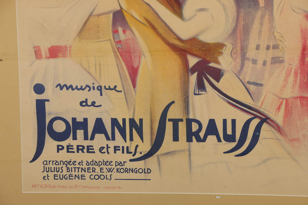 Georges Dola Lithograph on Paper "Valses de Vienne"