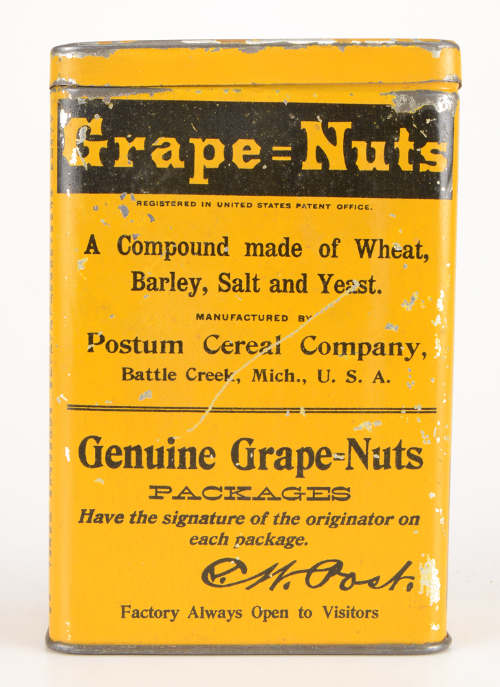 Vintage "Grape-Nuts" and "Hi-C" Advertising Tins