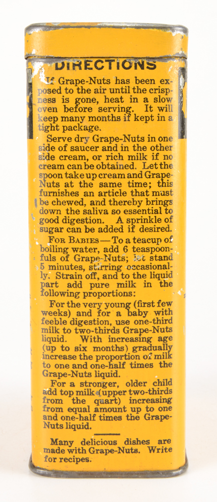 Vintage "Grape-Nuts" and "Hi-C" Advertising Tins