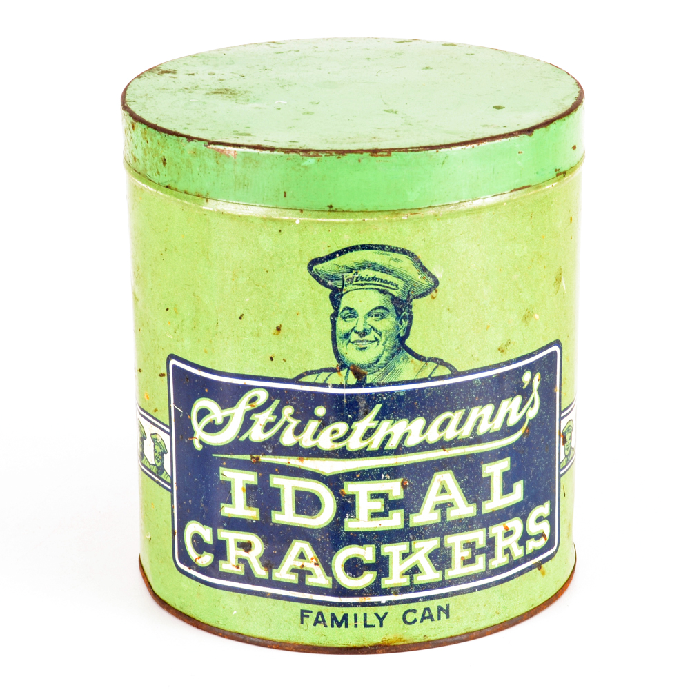 1930s "Strietmann Biscuit Company" Heekin Cincinnati Cracker Tin