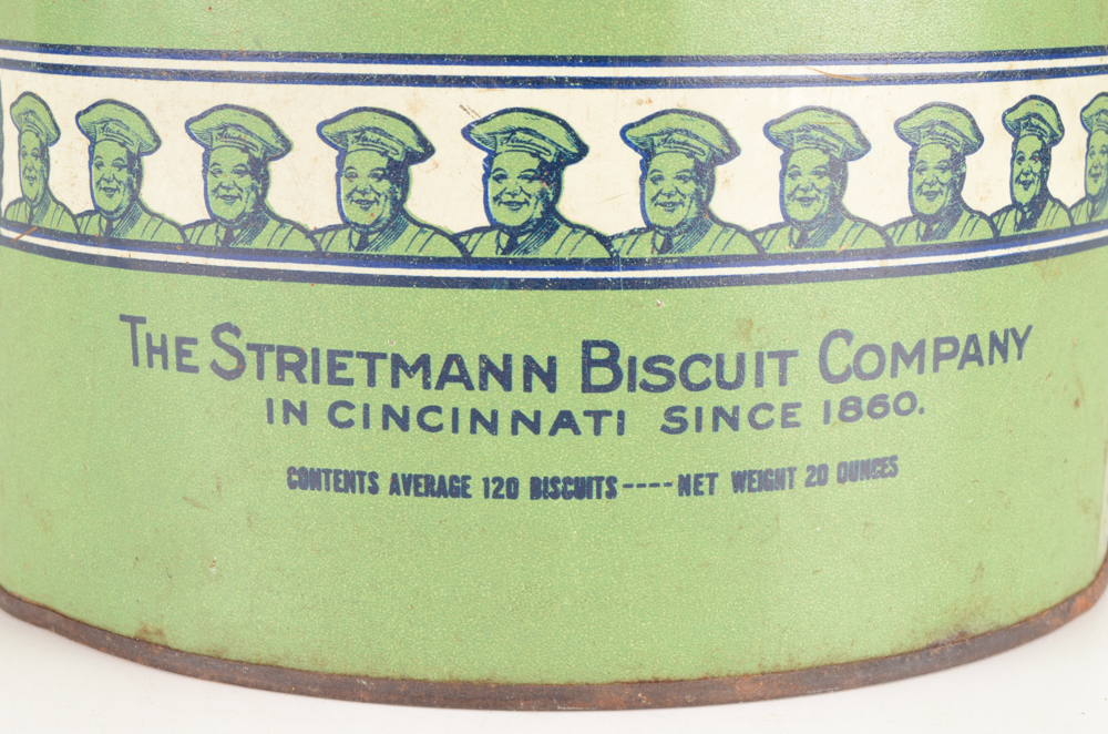 1930s "Strietmann Biscuit Company" Heekin Cincinnati Cracker Tin