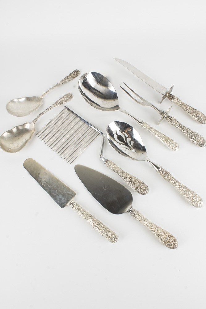 Kirk Stieff "Repoussé" Sterling Silver Serving Utensils
