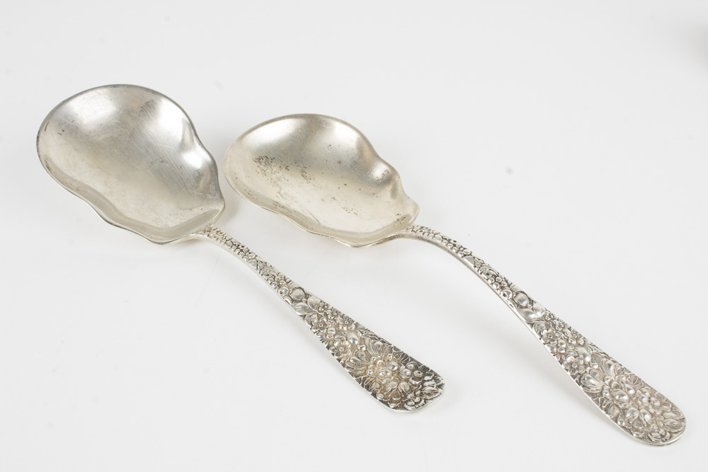 Kirk Stieff "Repoussé" Sterling Silver Serving Utensils