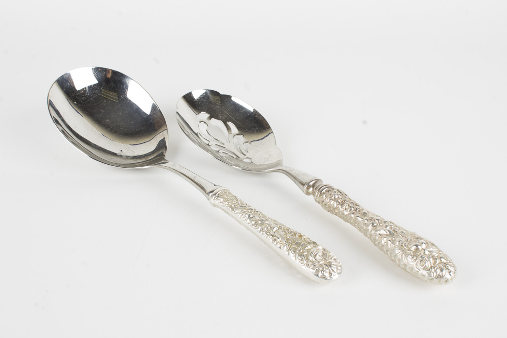 Kirk Stieff "Repoussé" Sterling Silver Serving Utensils