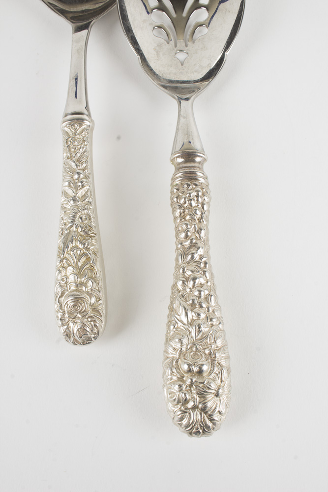 Kirk Stieff "Repoussé" Sterling Silver Serving Utensils