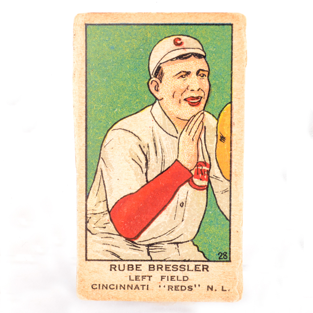 Circa 1920s Rube Bressler "Strip" Baseball Card
