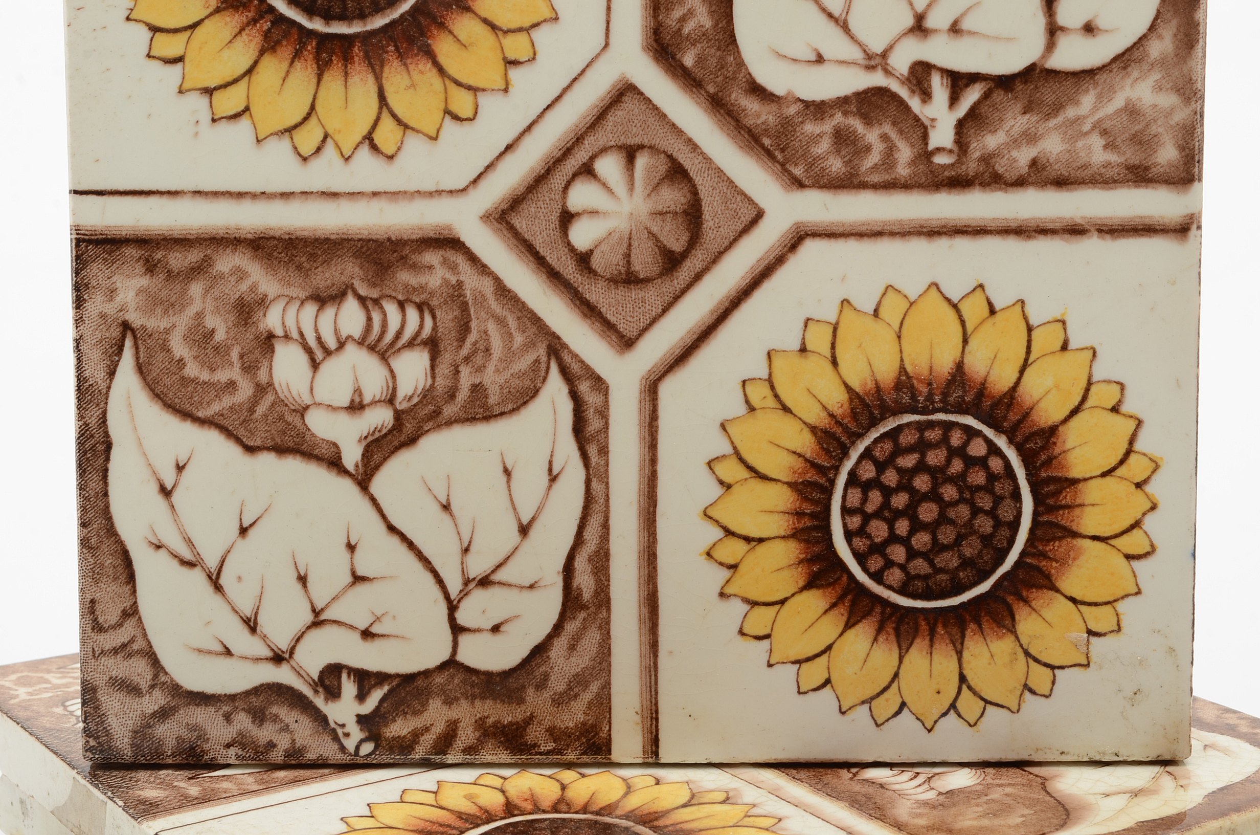 Ten 19th Century Glazed English Tiles including Mintons China Works