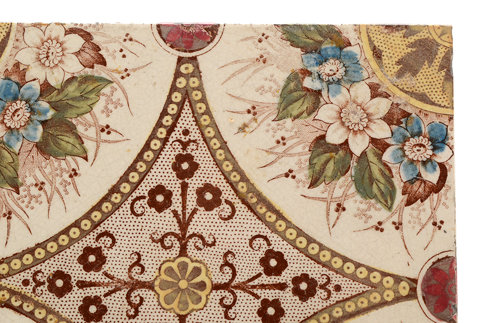 Ten 19th Century Glazed English Tiles including Mintons China Works