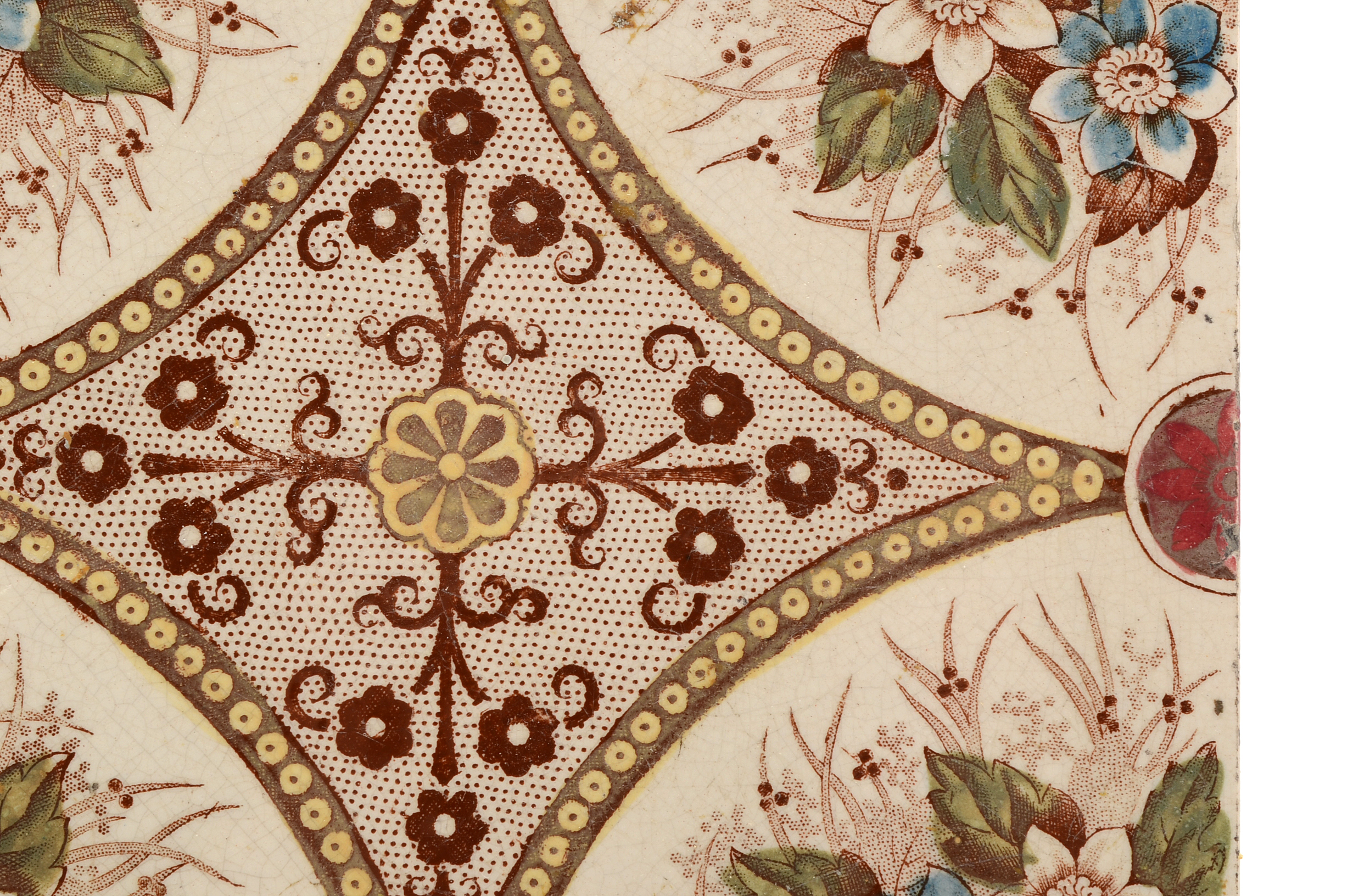 Ten 19th Century Glazed English Tiles including Mintons China Works