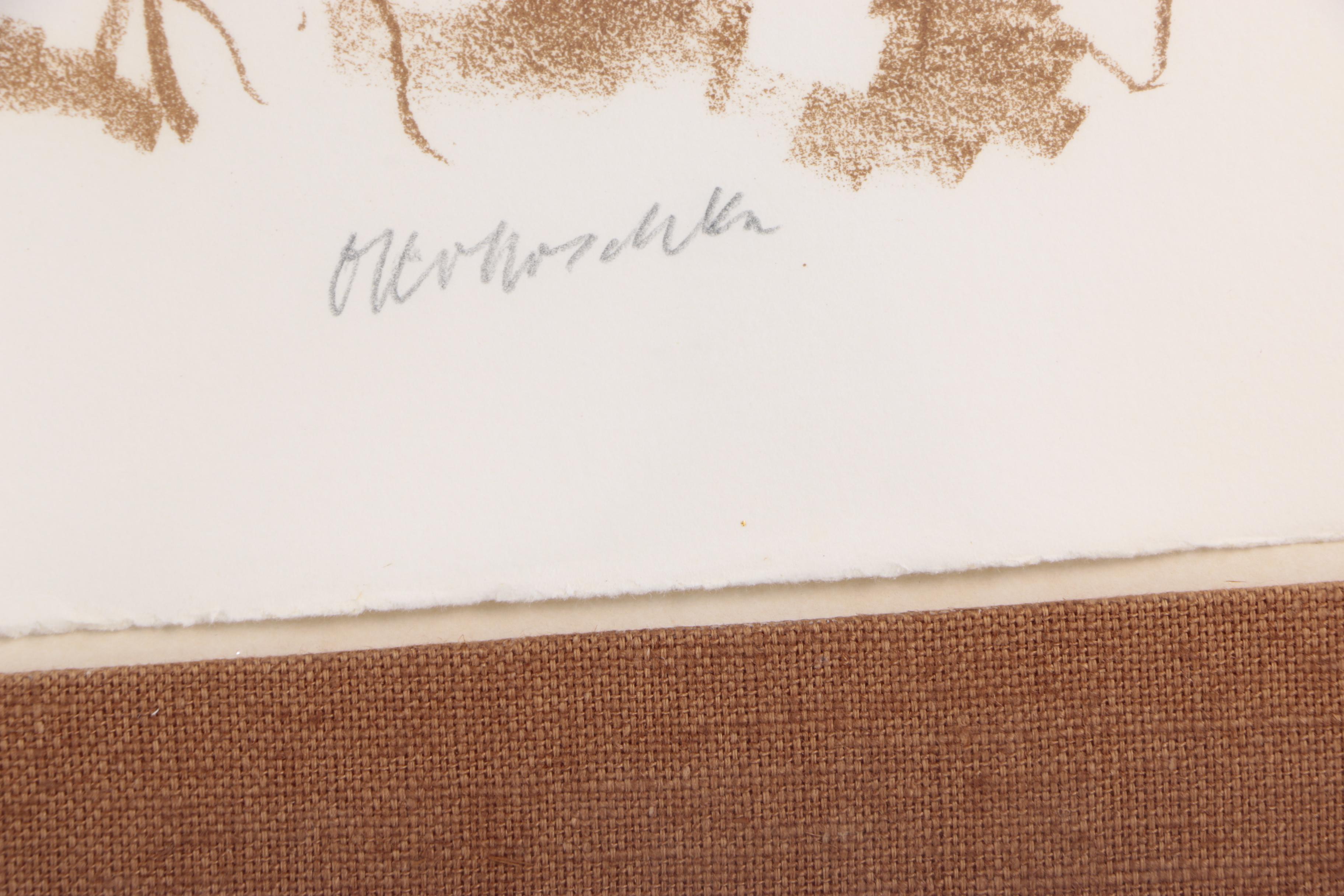 Abstract Limited Edition Lithograph on Paper of a City