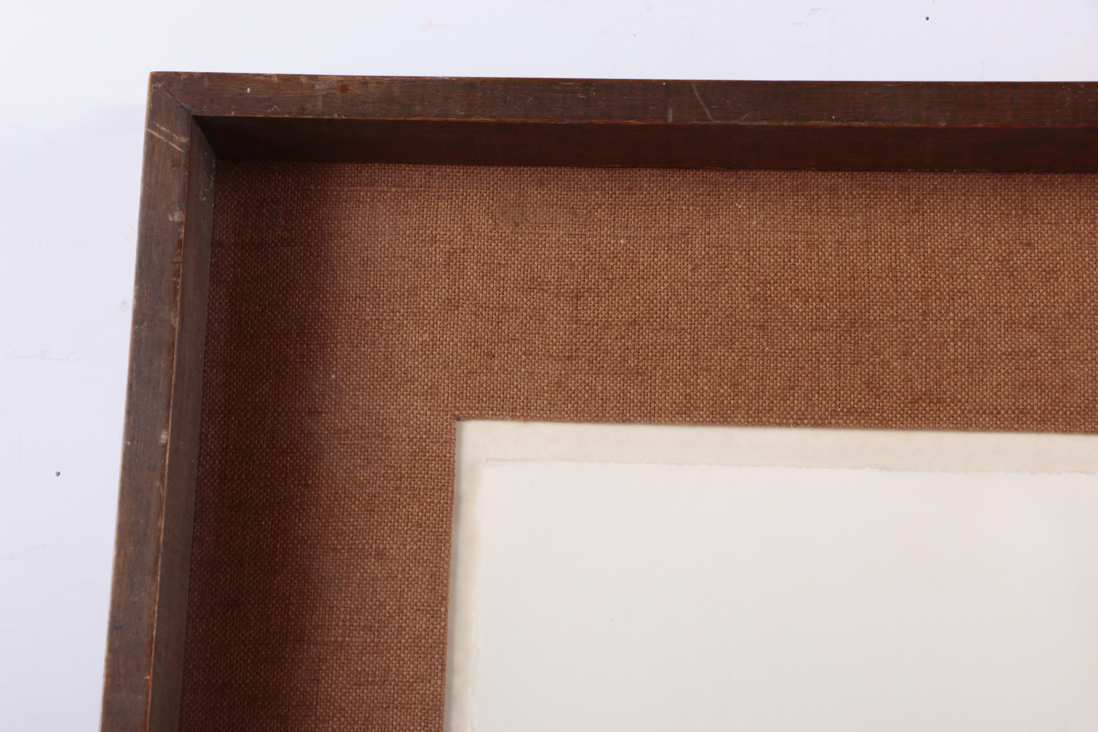 Abstract Limited Edition Lithograph on Paper of a City