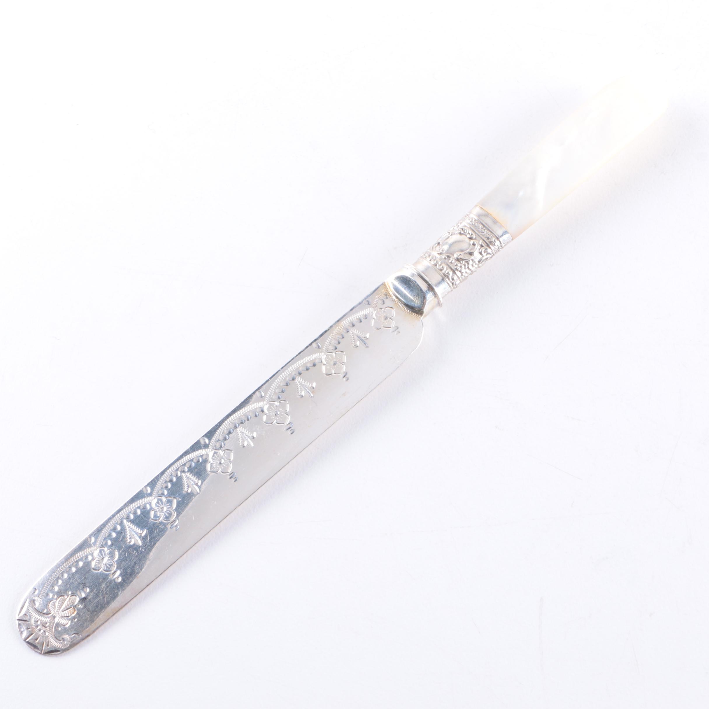 Silver Plate and Mother of Pearl Handled Forks and Knives