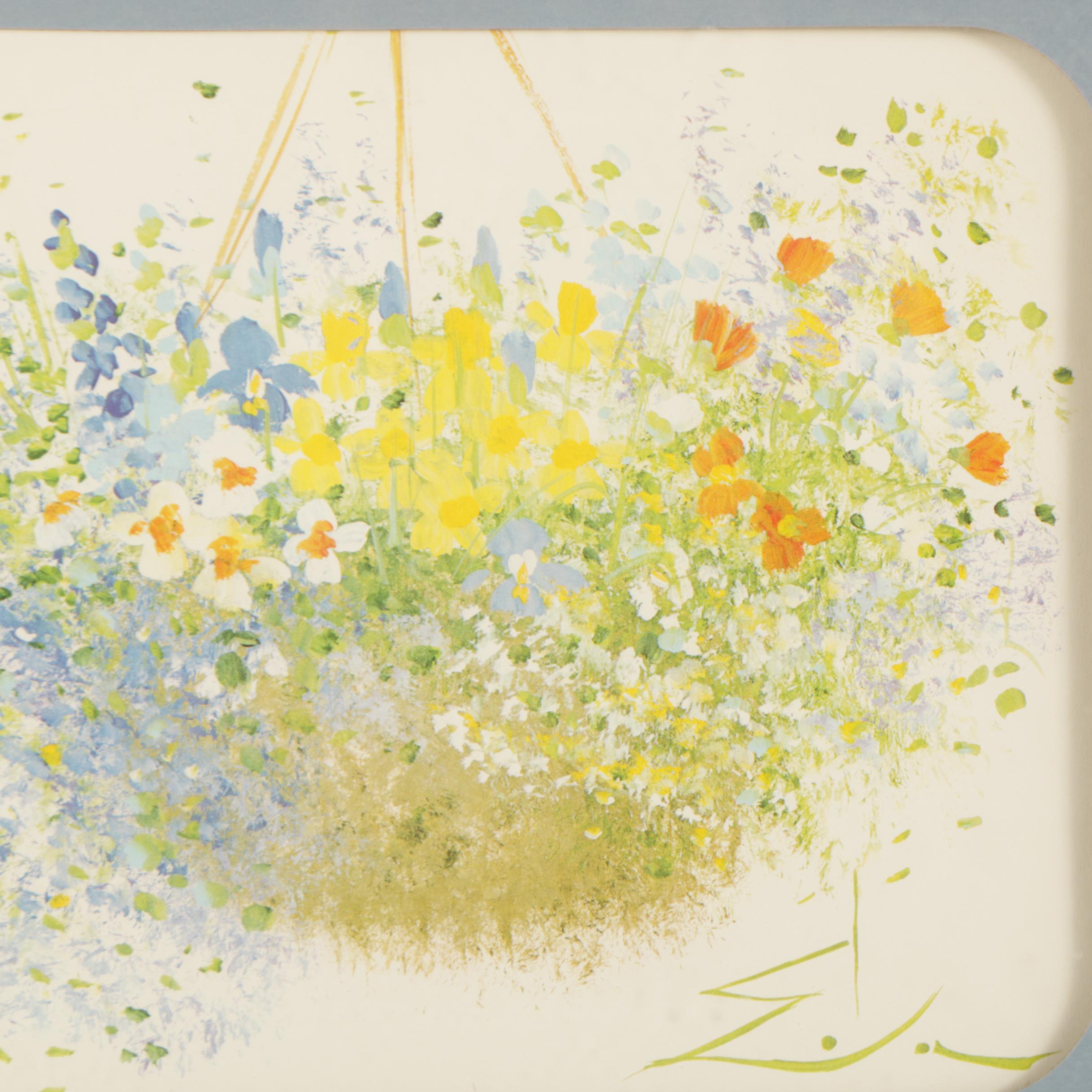 Offset Lithographs After Paintings of Floral Arrangements