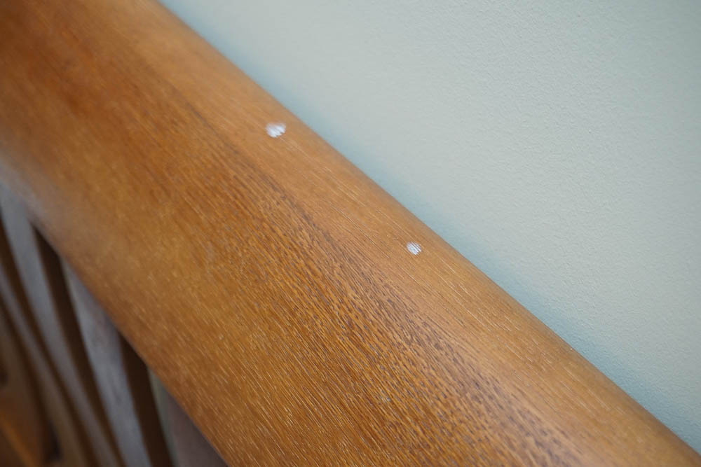 Oak Sleigh Queen-Size Bed Frame