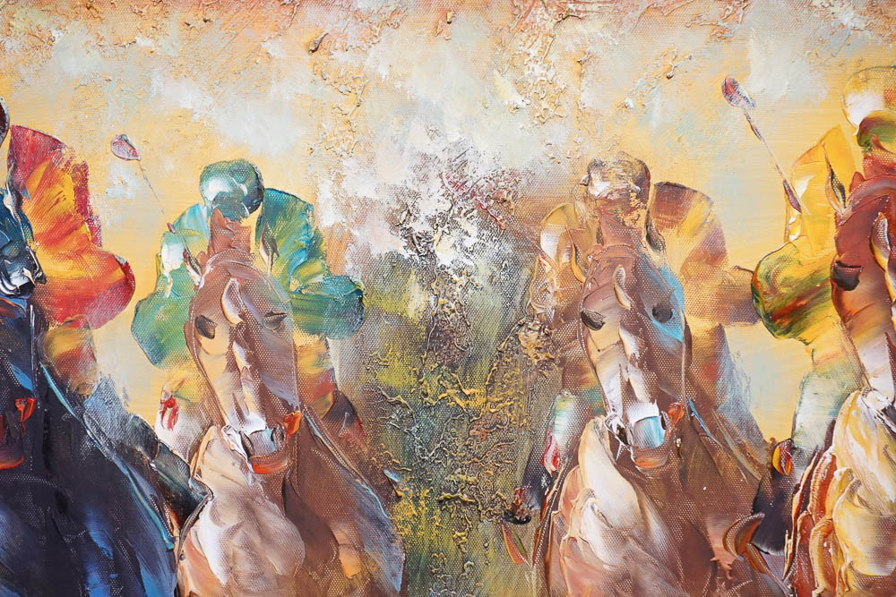 P. Gardner Painting of Race Horses