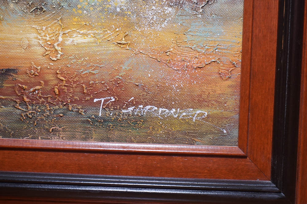 P. Gardner Painting of Race Horses