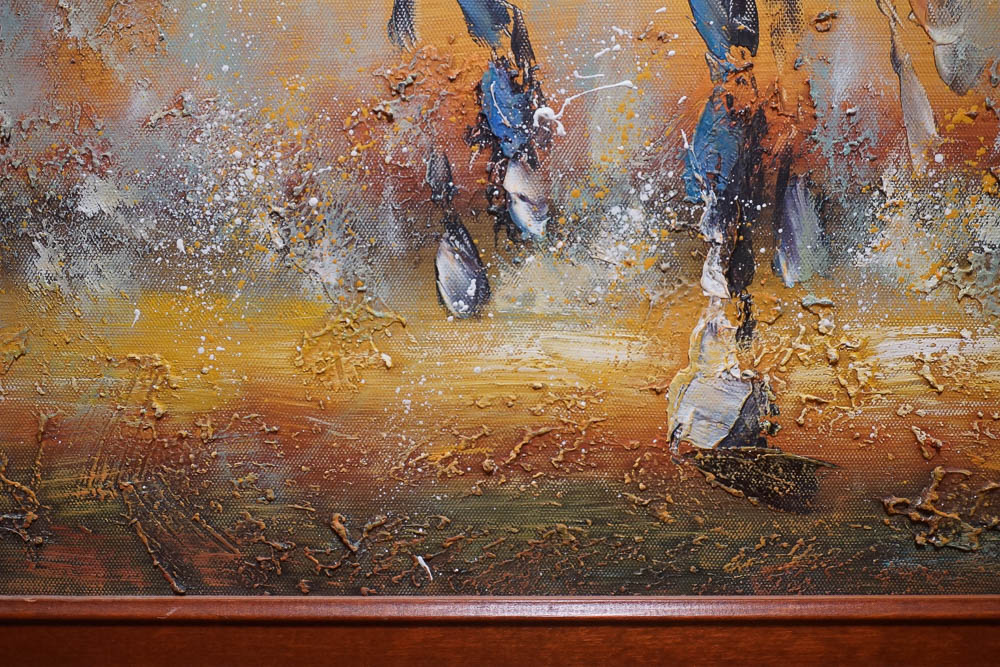 P. Gardner Painting of Race Horses