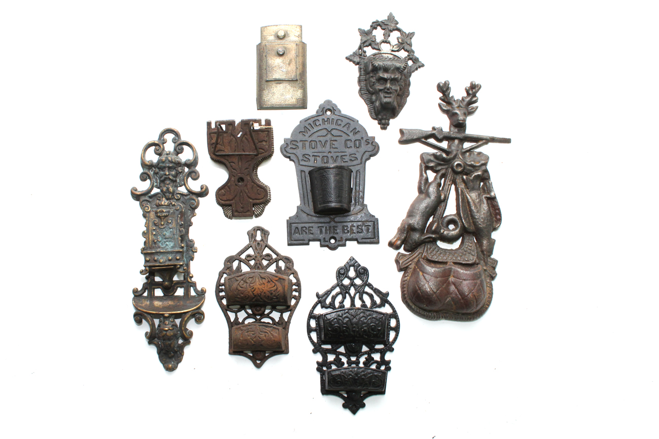 Vintage Cast Iron Match Holders