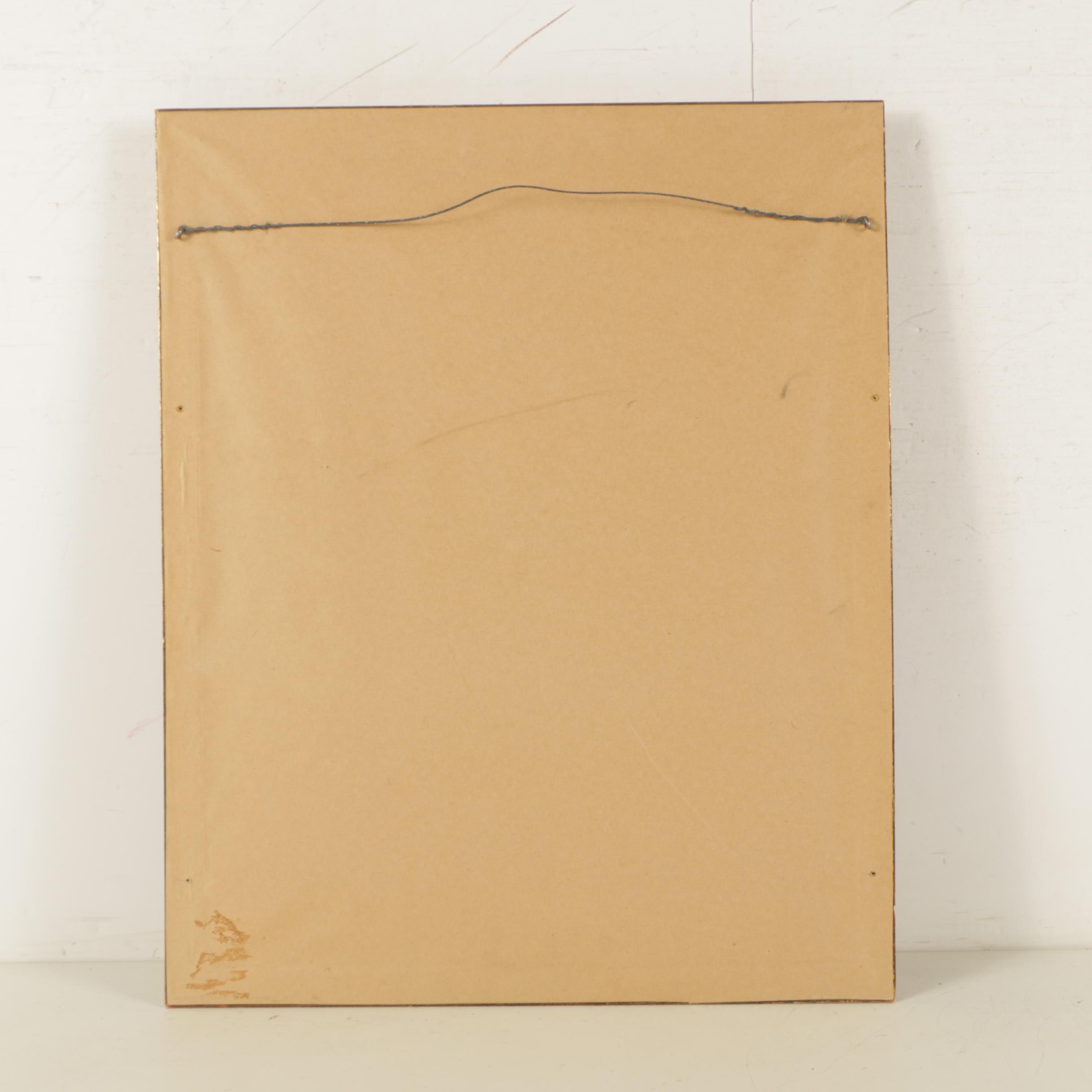 Gouache Painting of Flowers on Porcelain