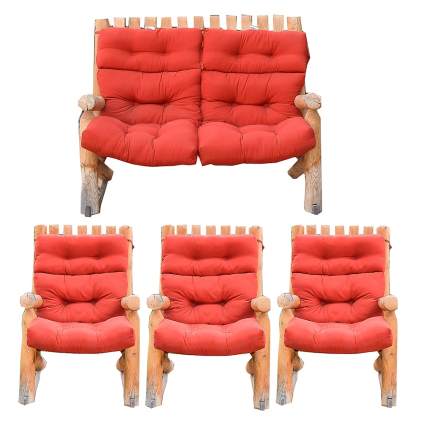 Outdoor Rocking Chair and Loveseat Set