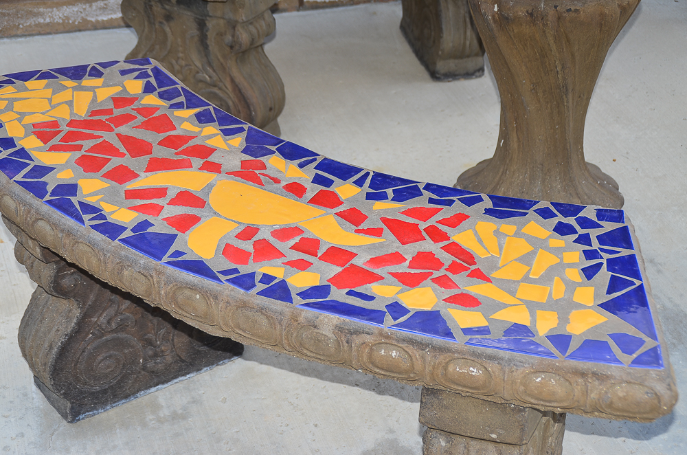 Mosaic Concrete Outdoor Patio Set