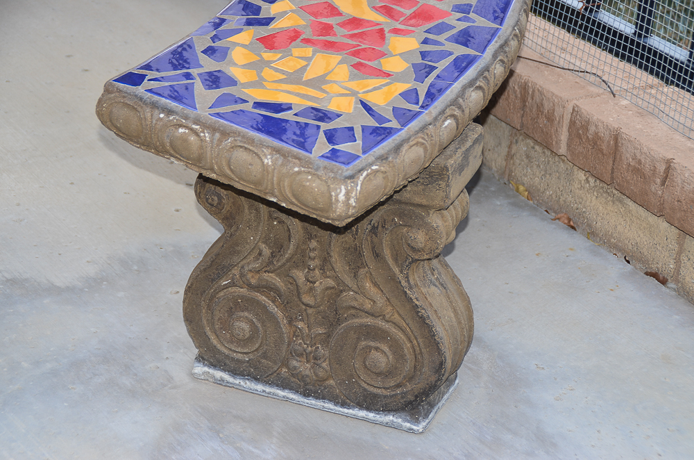 Mosaic Concrete Outdoor Patio Set
