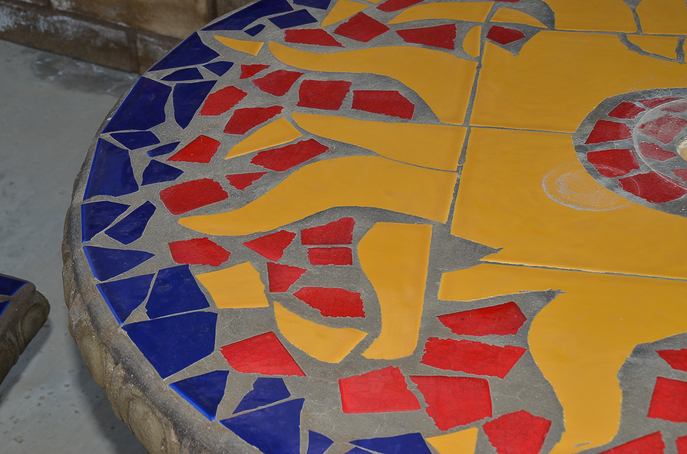 Mosaic Concrete Outdoor Patio Set