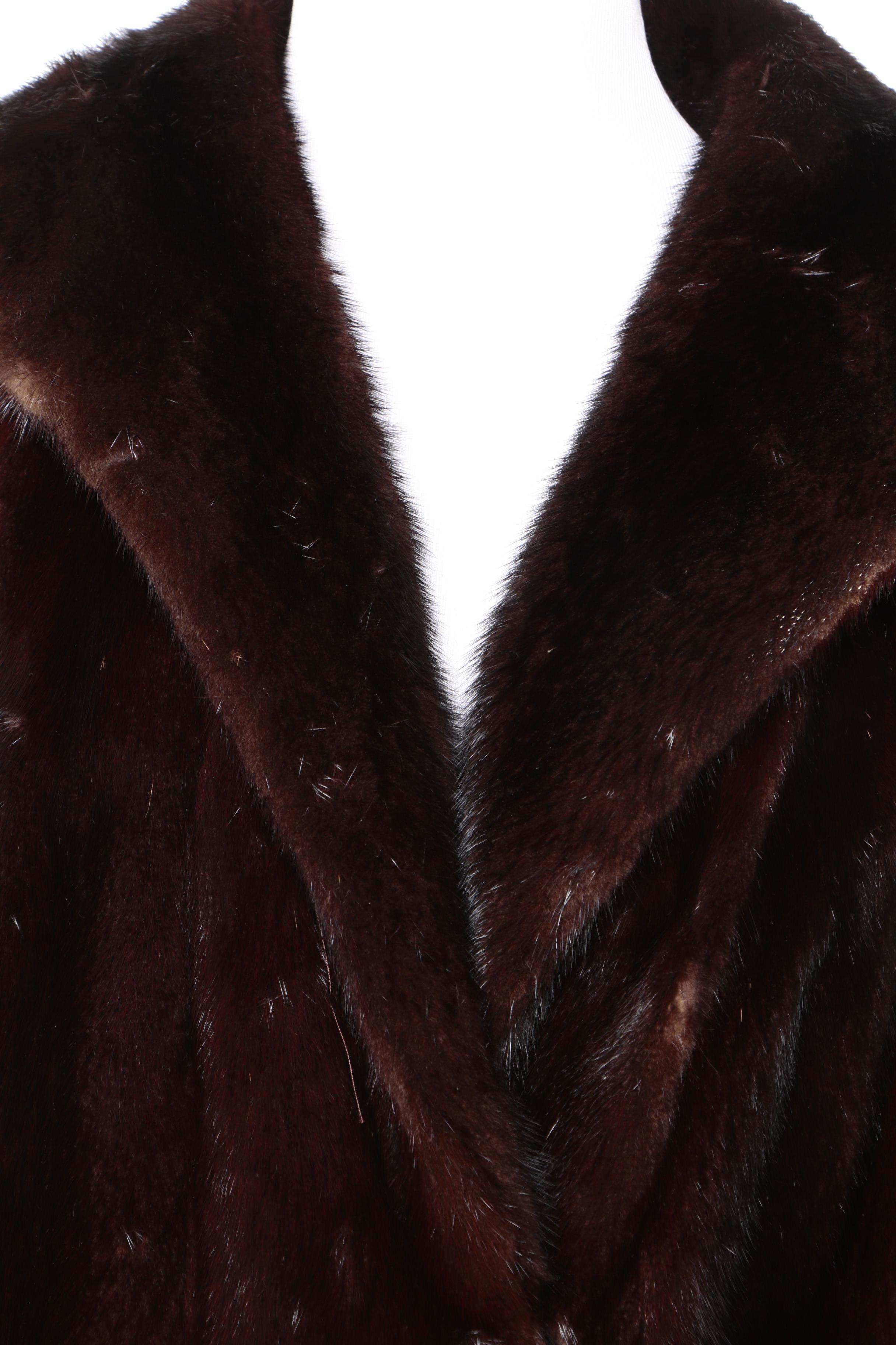 Vintage Royal Furs Dark Mahogany Mink Fur Coat