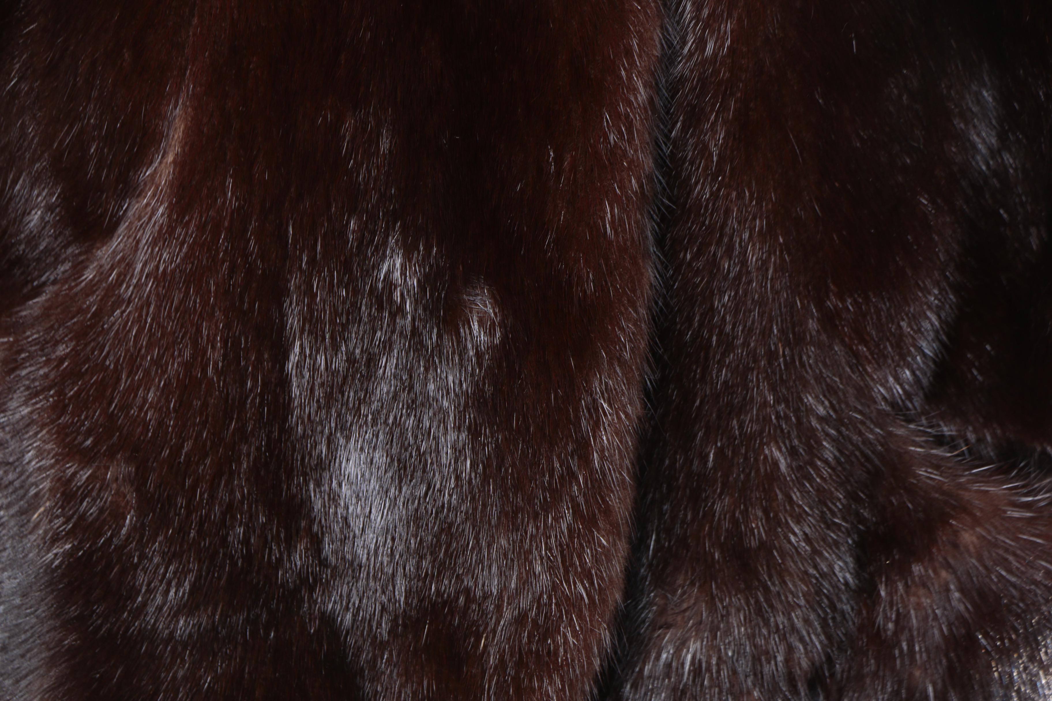 Vintage Royal Furs Dark Mahogany Mink Fur Coat