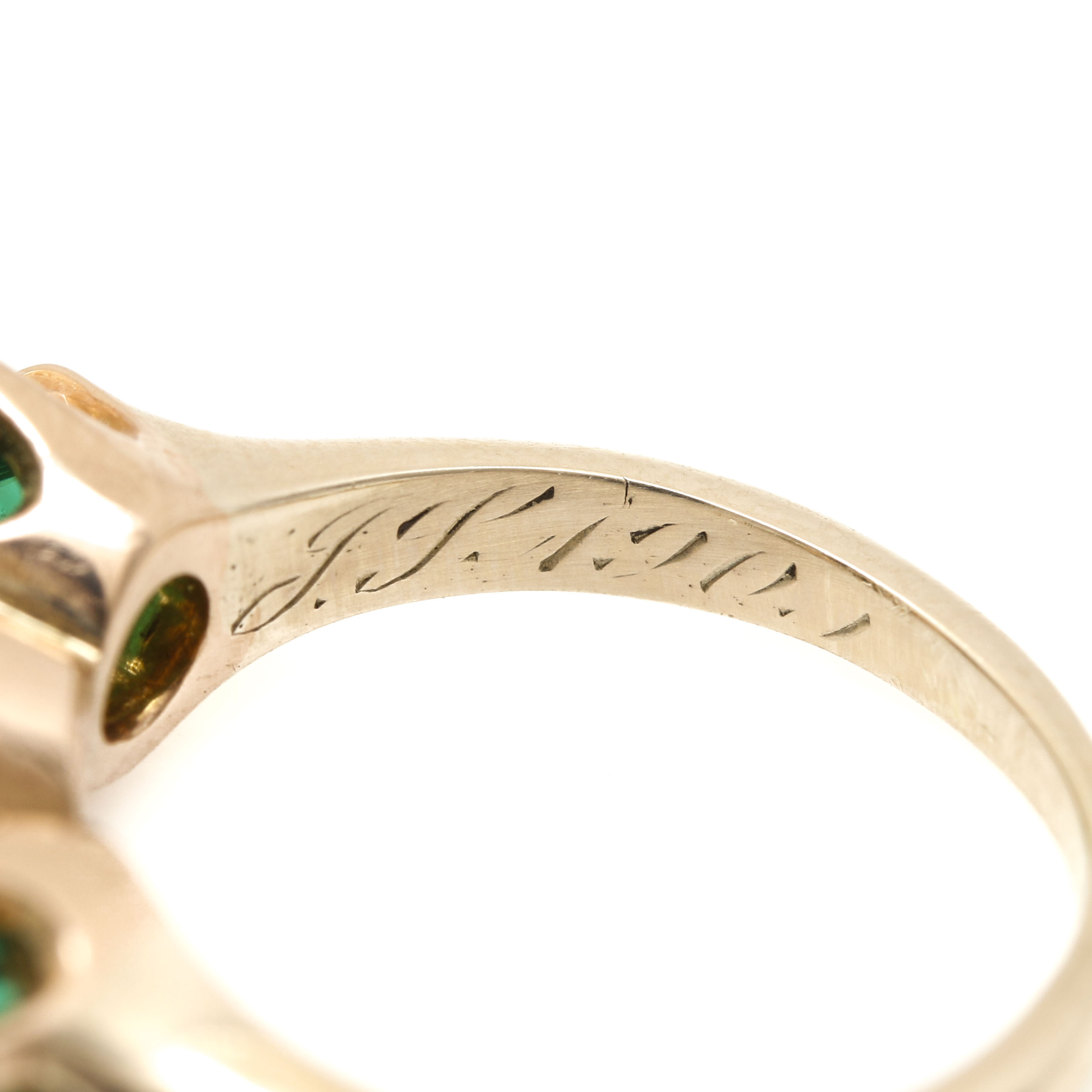 10K Yellow Gold Gemstone and Diamond Ring with Antique 9K Garnet Doublet Ring