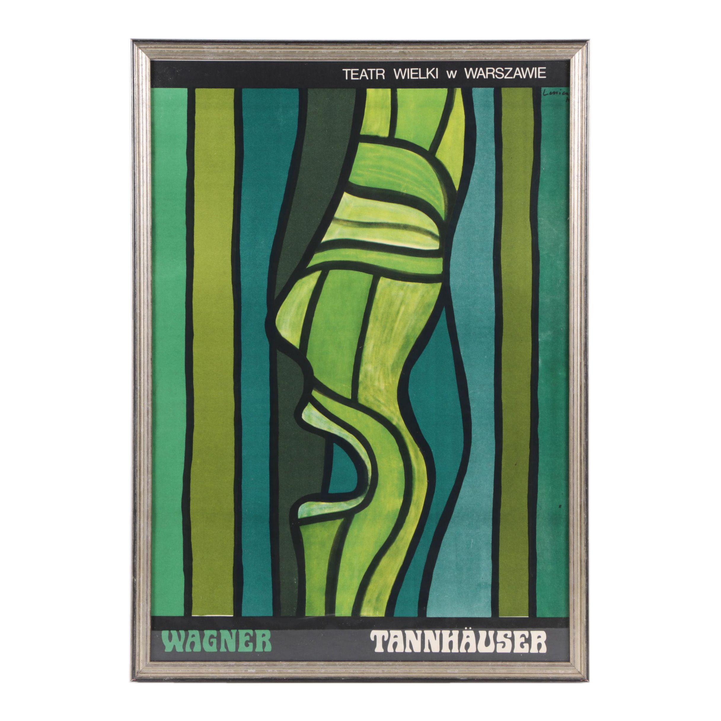 1973 Poster After Jan Lenica for Wagner's "Tannhäuser" at Teatr Wielki in Warsaw
