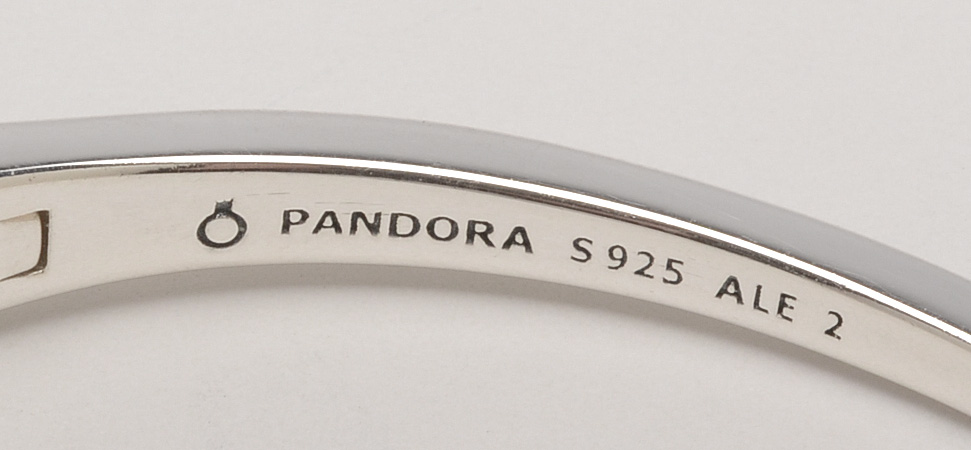 Pandora Sterling Silver Hinged Crossover Bangle