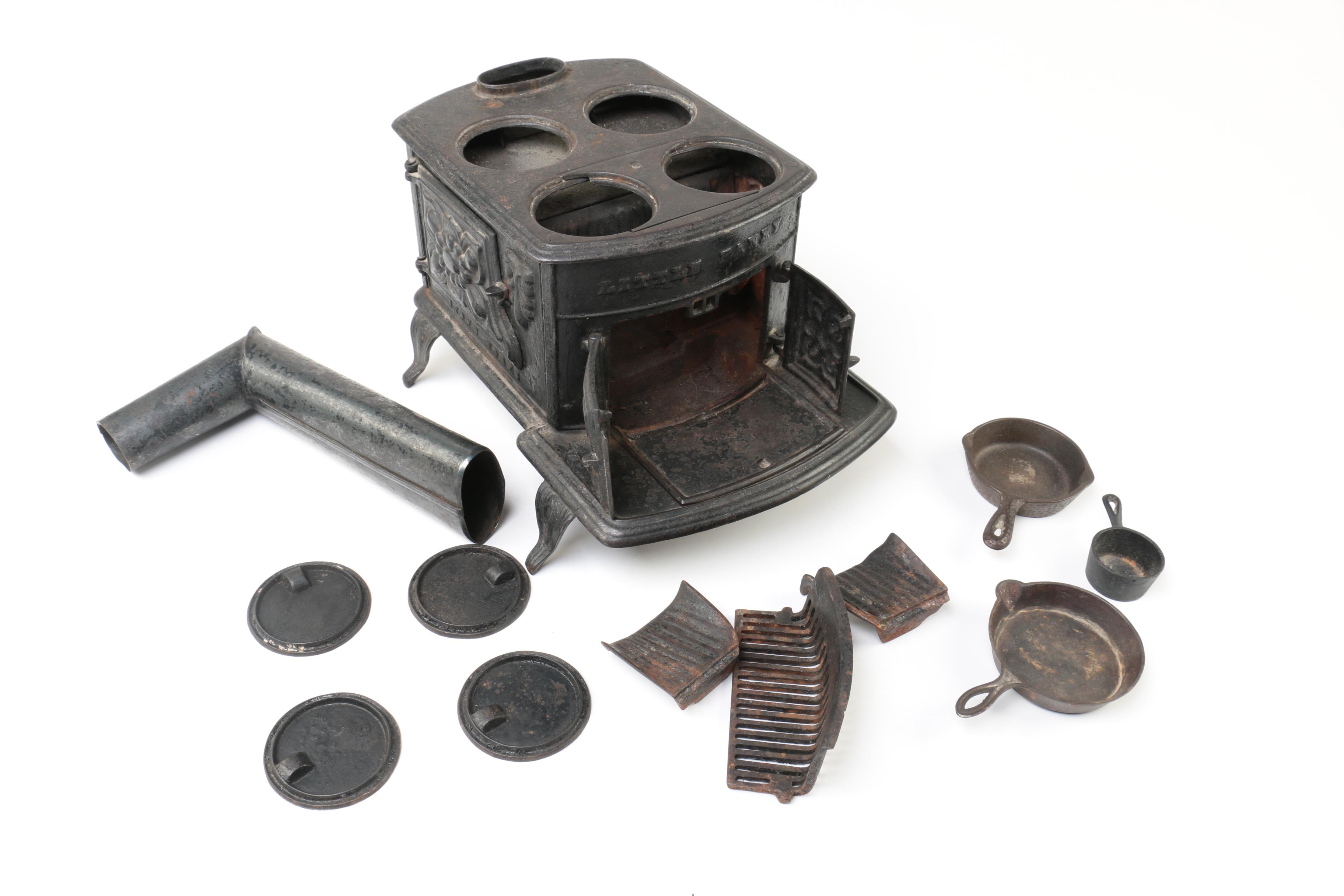 Late 1800s Adams, Peckover & Co. "Little Fanny" Cast Iron Sample Stove