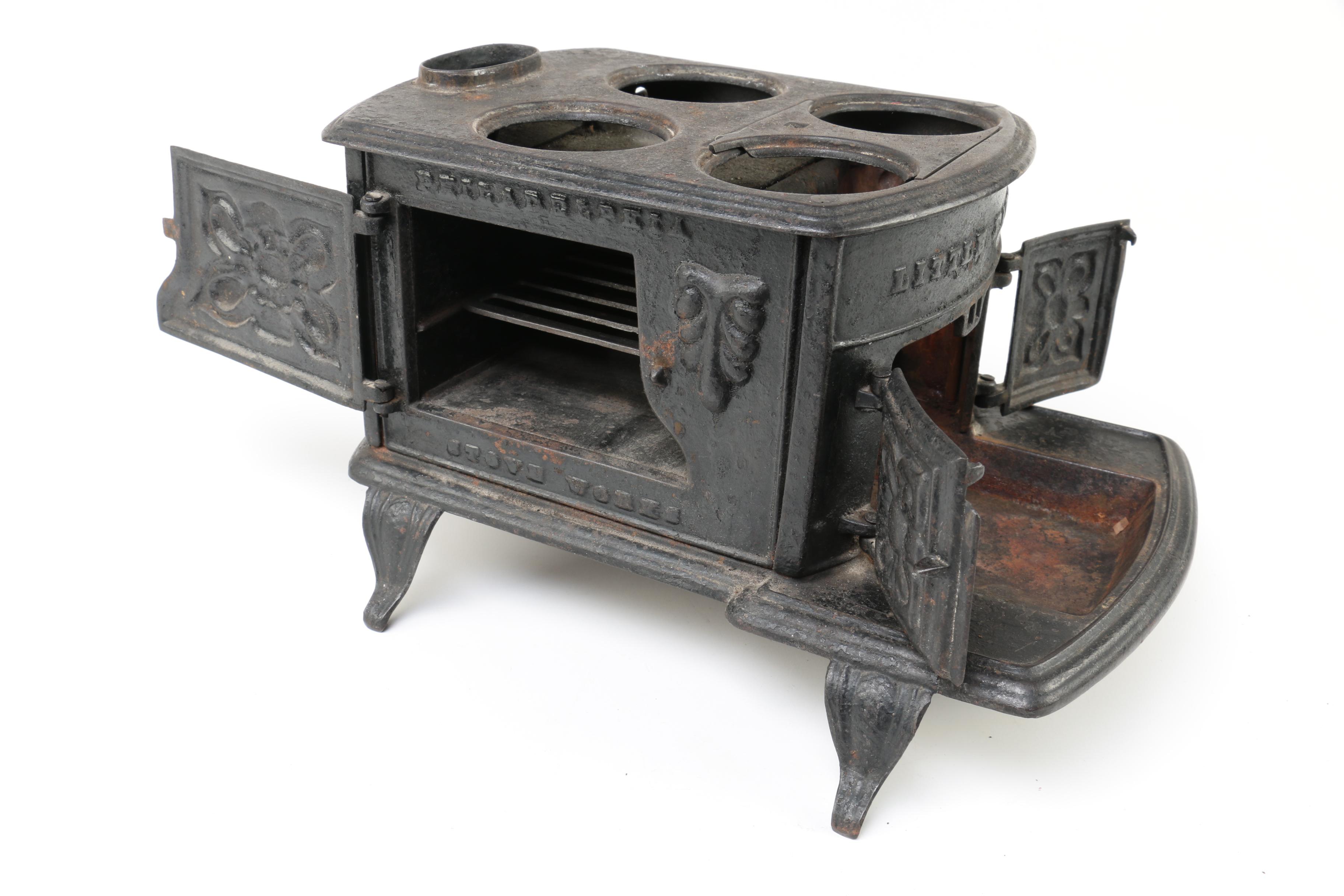 Late 1800s Adams, Peckover & Co. "Little Fanny" Cast Iron Sample Stove