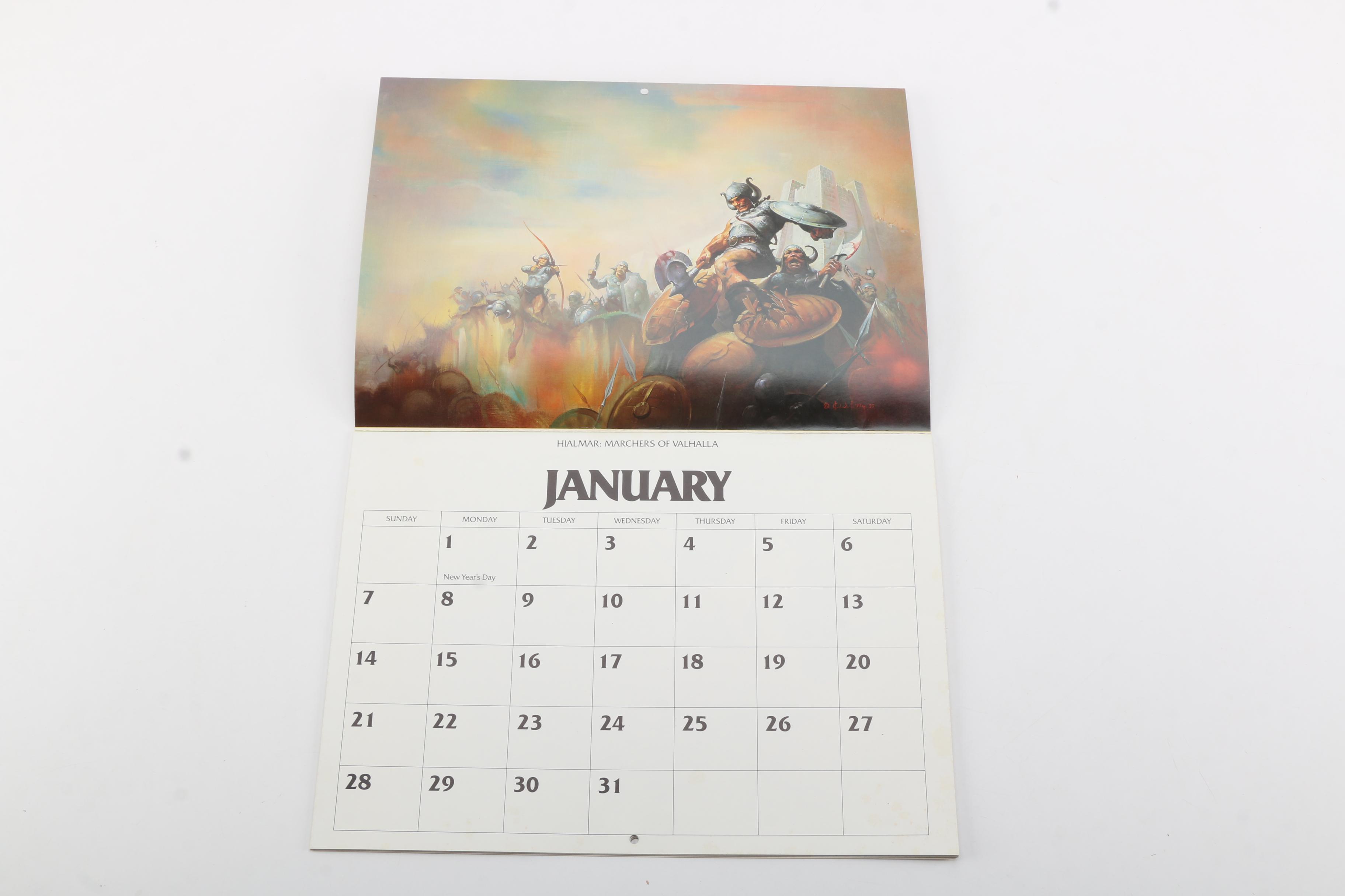 1979 "Ken Kelly's Robert E. Howard Heroic Fantasy" Calendar