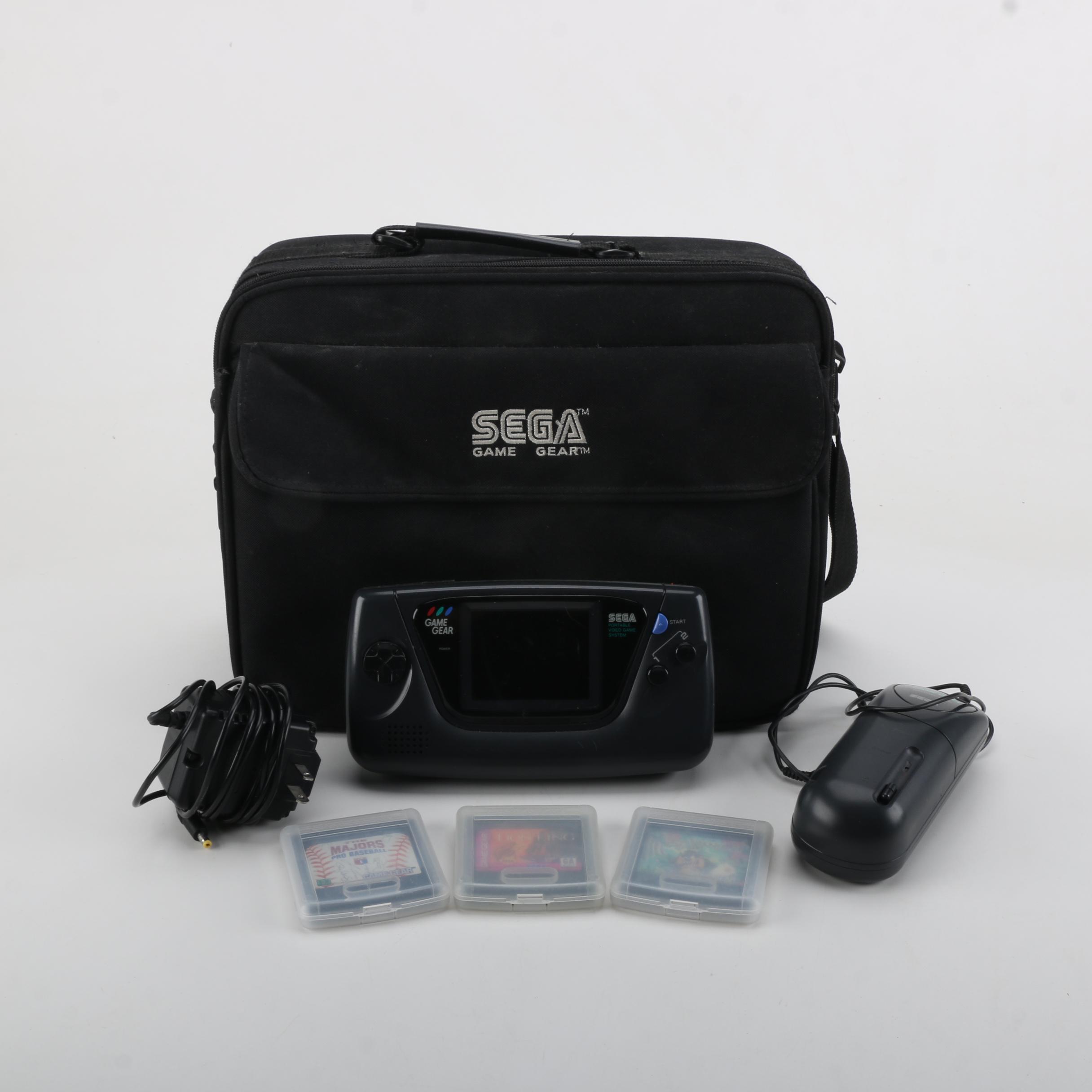 SEGA Handheld Game Gear Console and Accessories