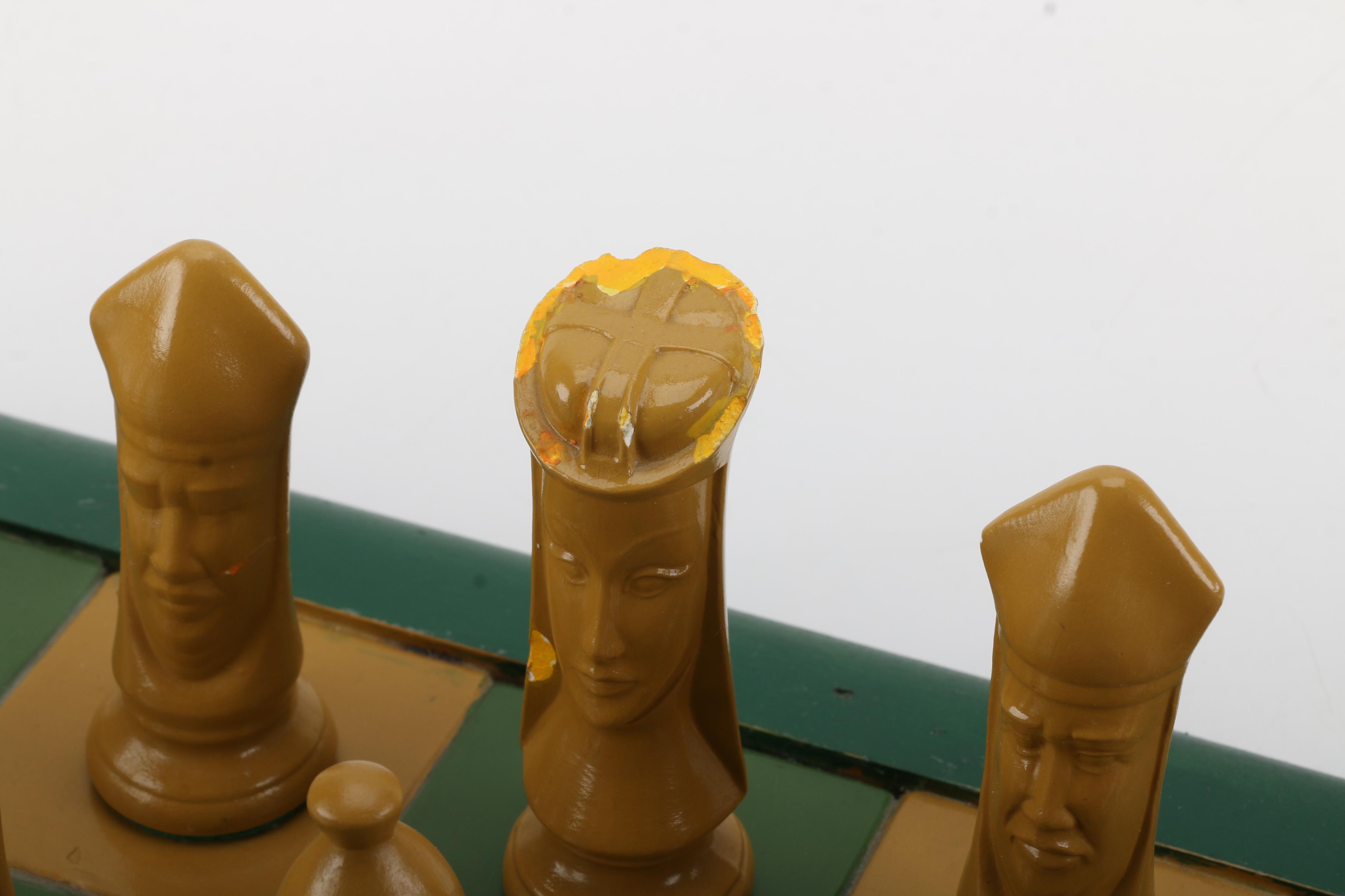 Yellow and Green Chess Board