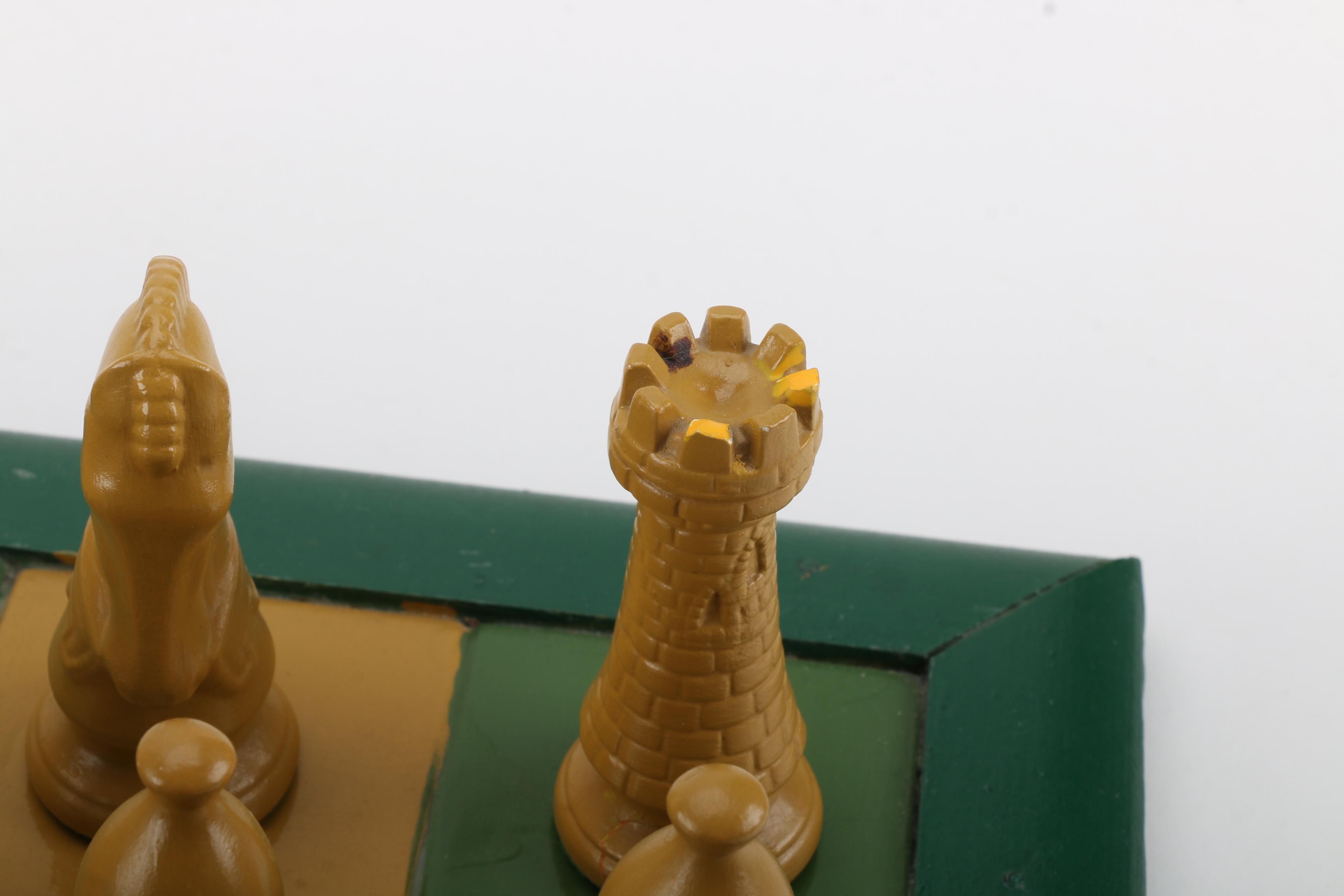 Yellow and Green Chess Board