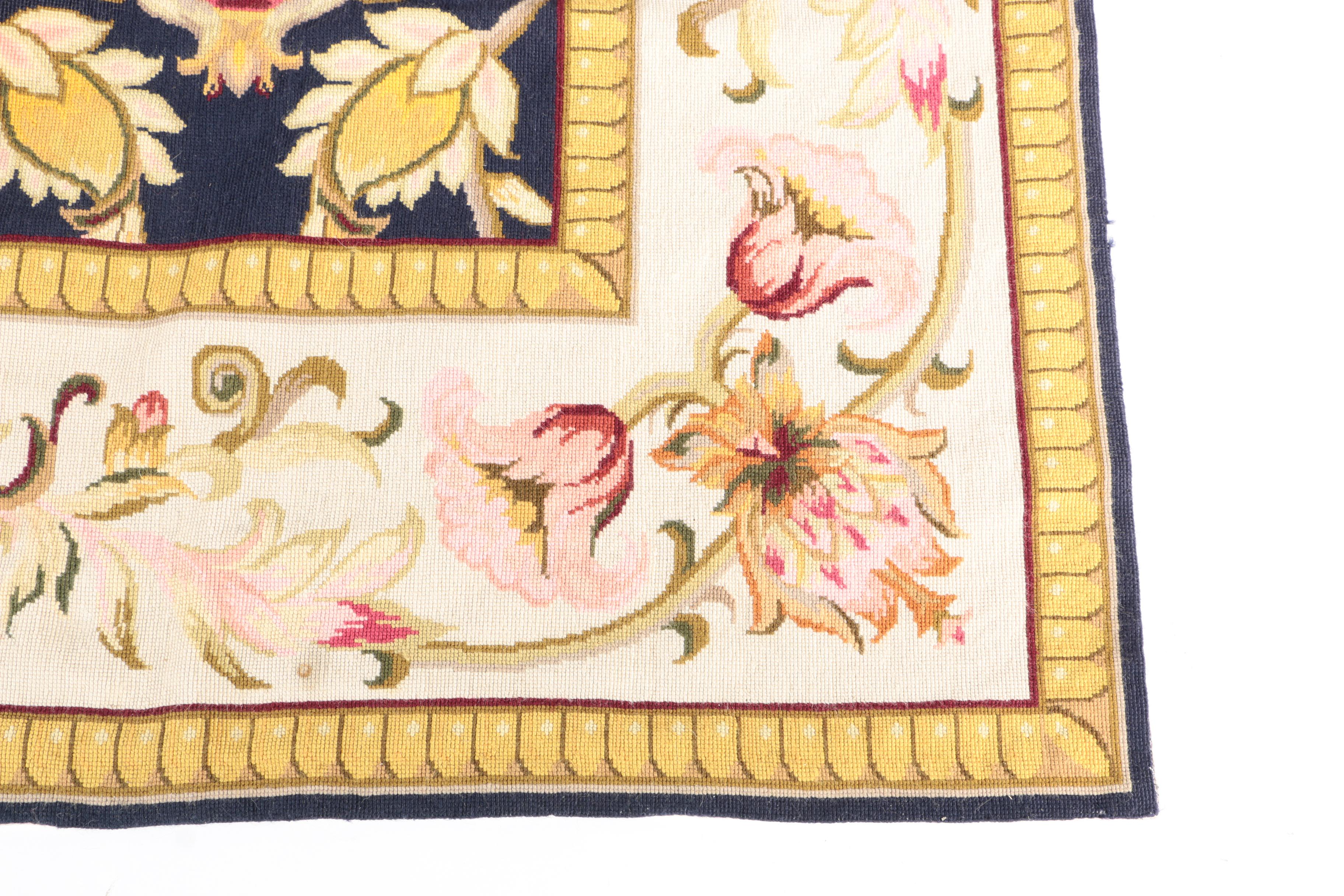 Tufted Floral Wool Area Rug