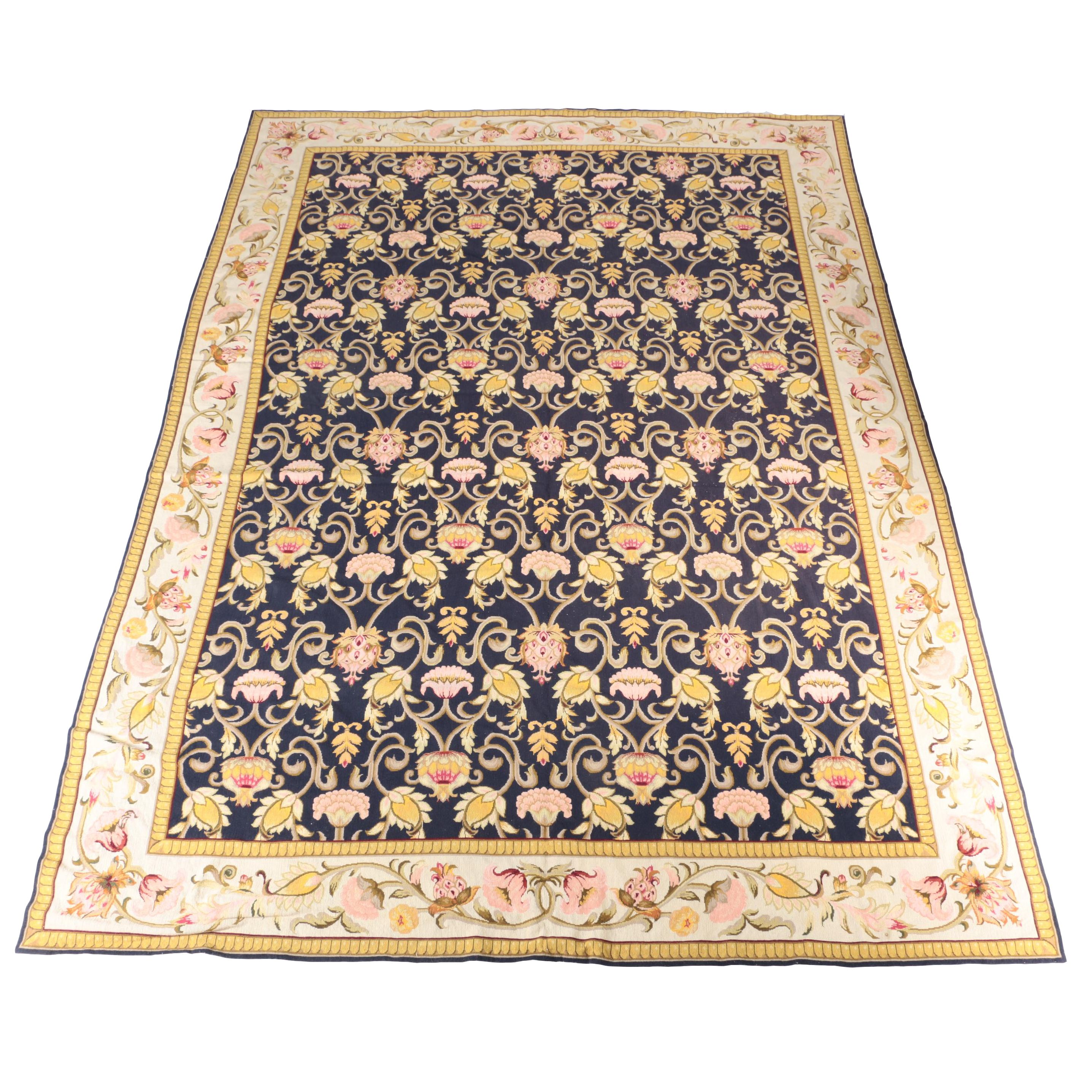 Tufted Floral Wool Area Rug