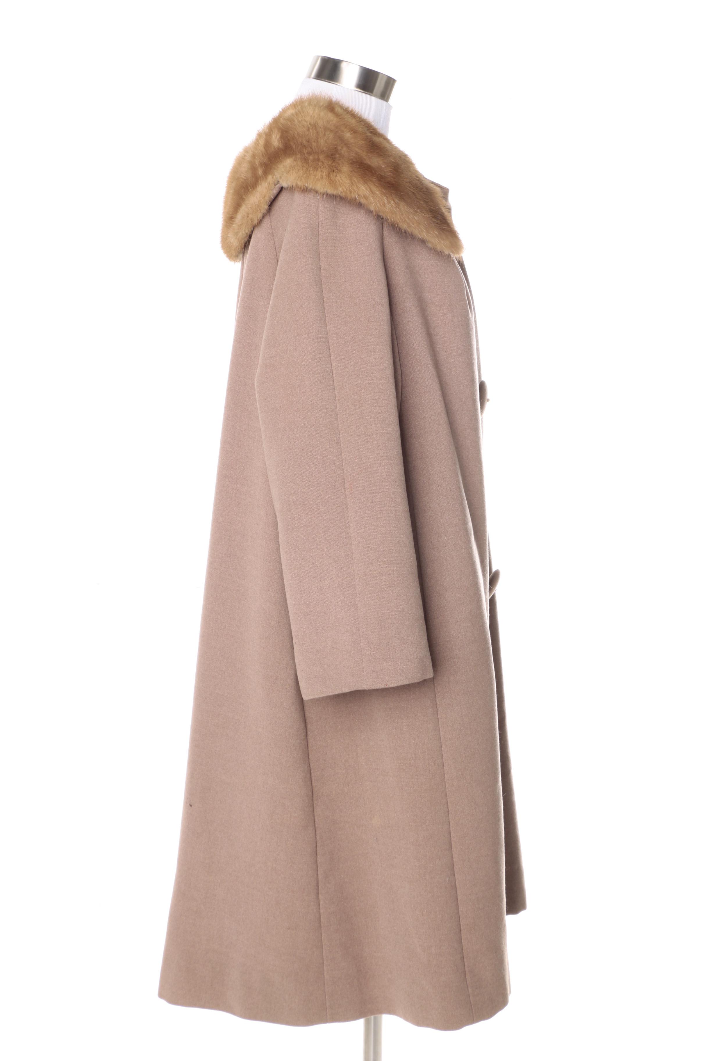 Vintage Coat with Mink Collar