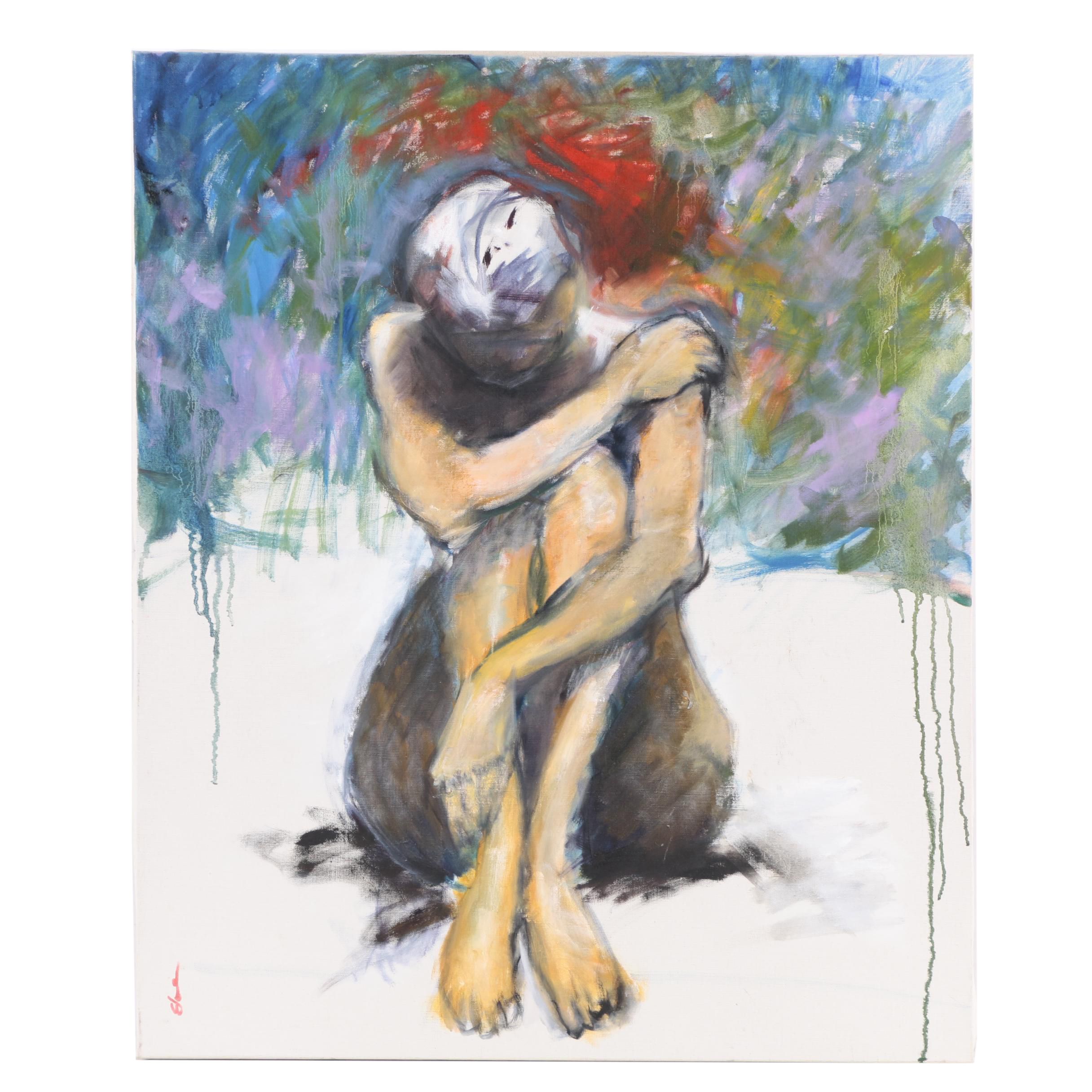 Eloe Woolf-Laiken Oil Painting of a Nude