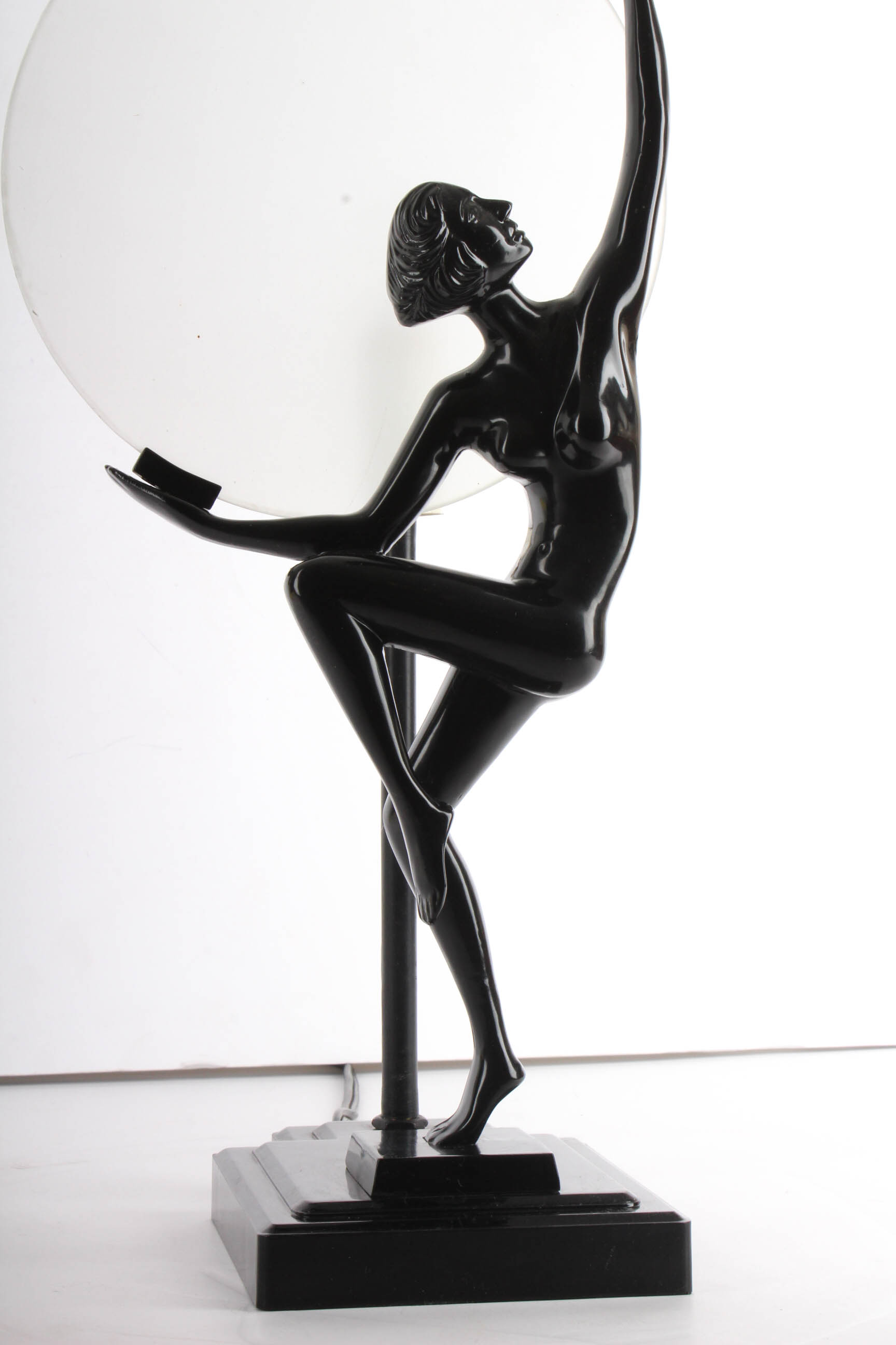 Vintage Art Deco Style Frankart Sarsaparilla Black Lamp