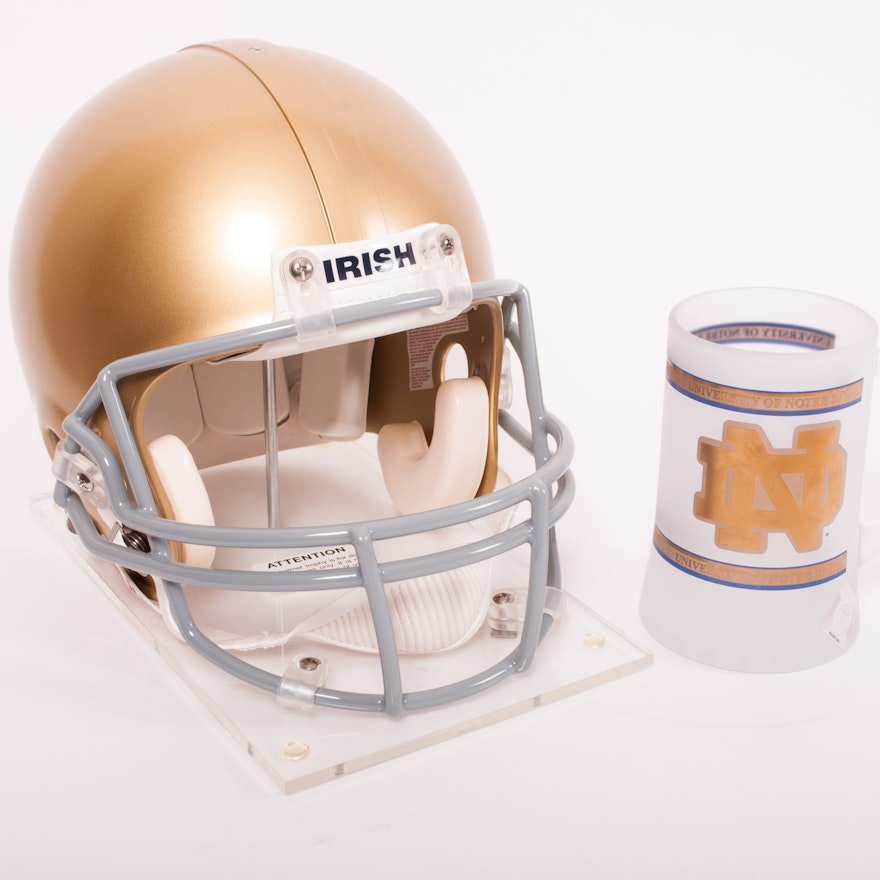 Notre Dame "Fighting Irish" Football Helmet and Mug